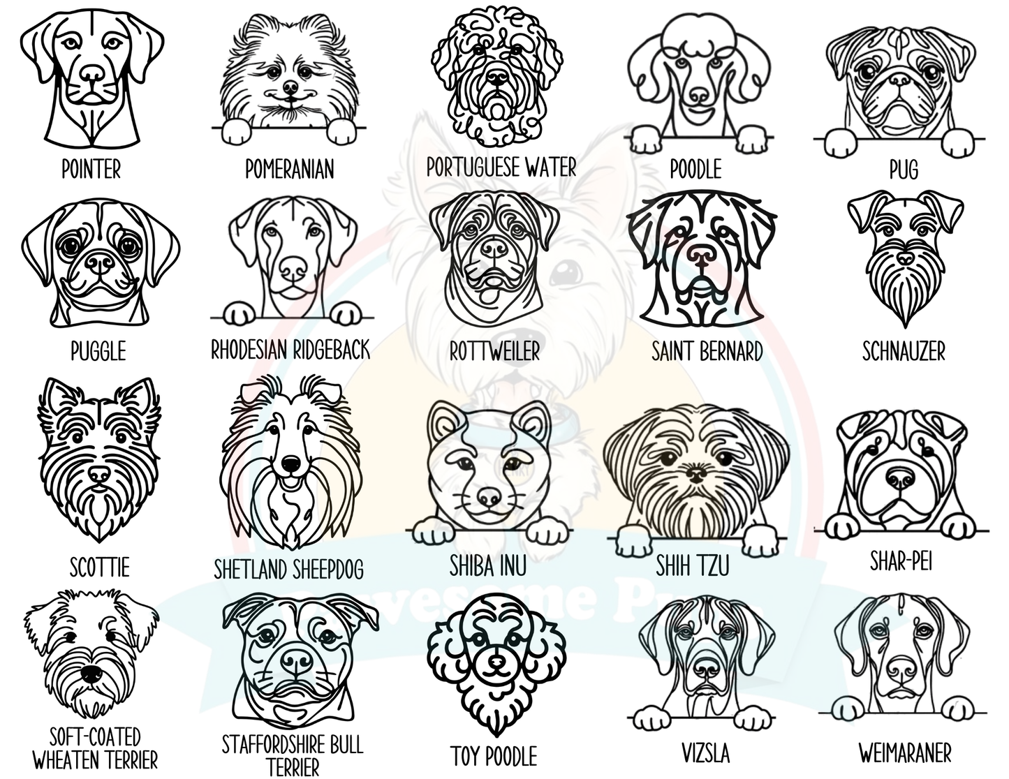 Personalized Peeking Dog Christmas Ornament
