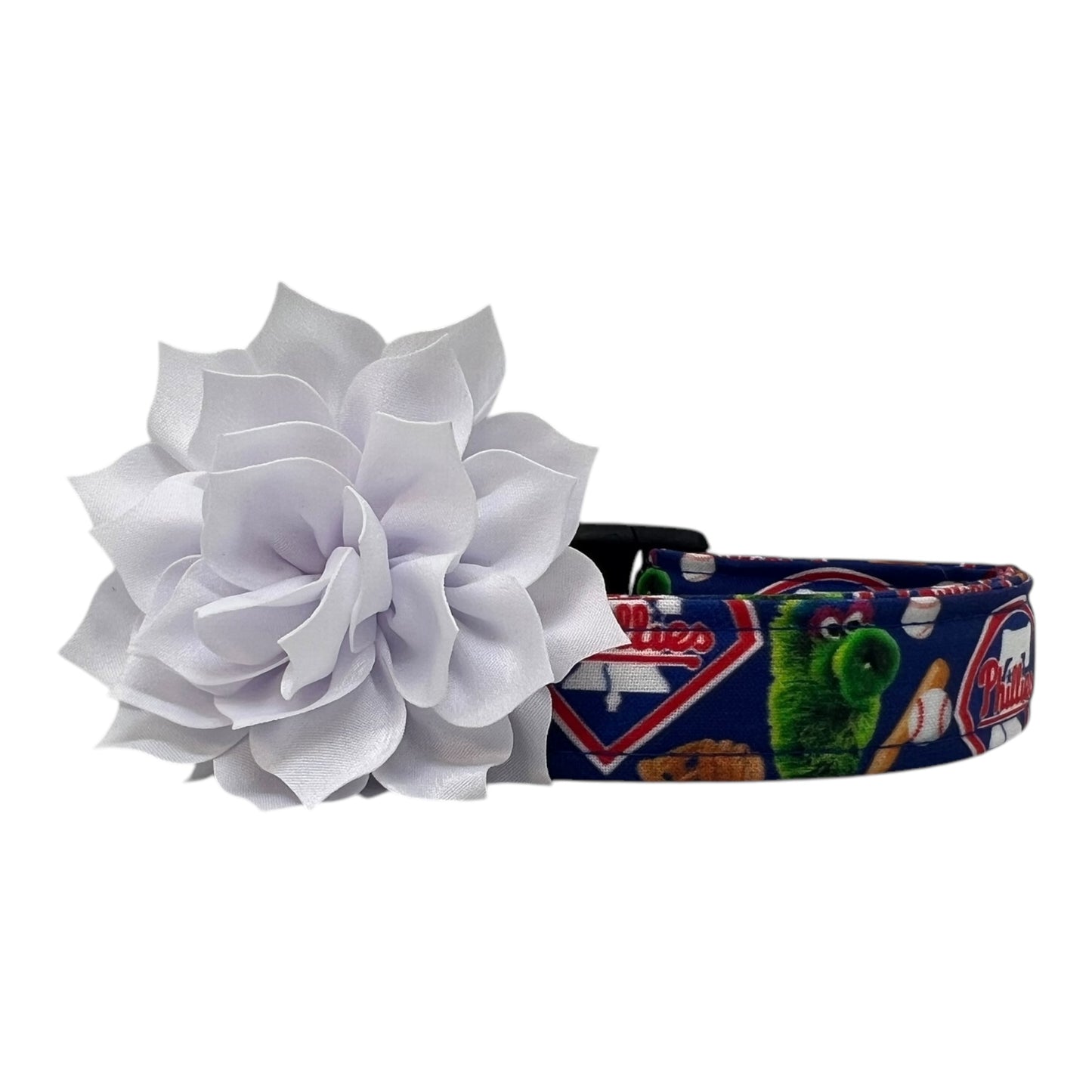 Philadelphia Phillies Baseball Dog Collar with Flower