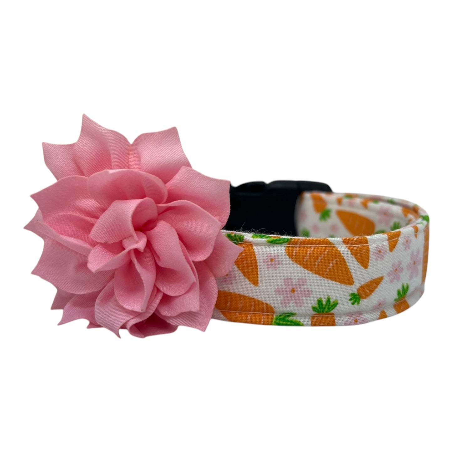Carrot Dog Collar with Flower