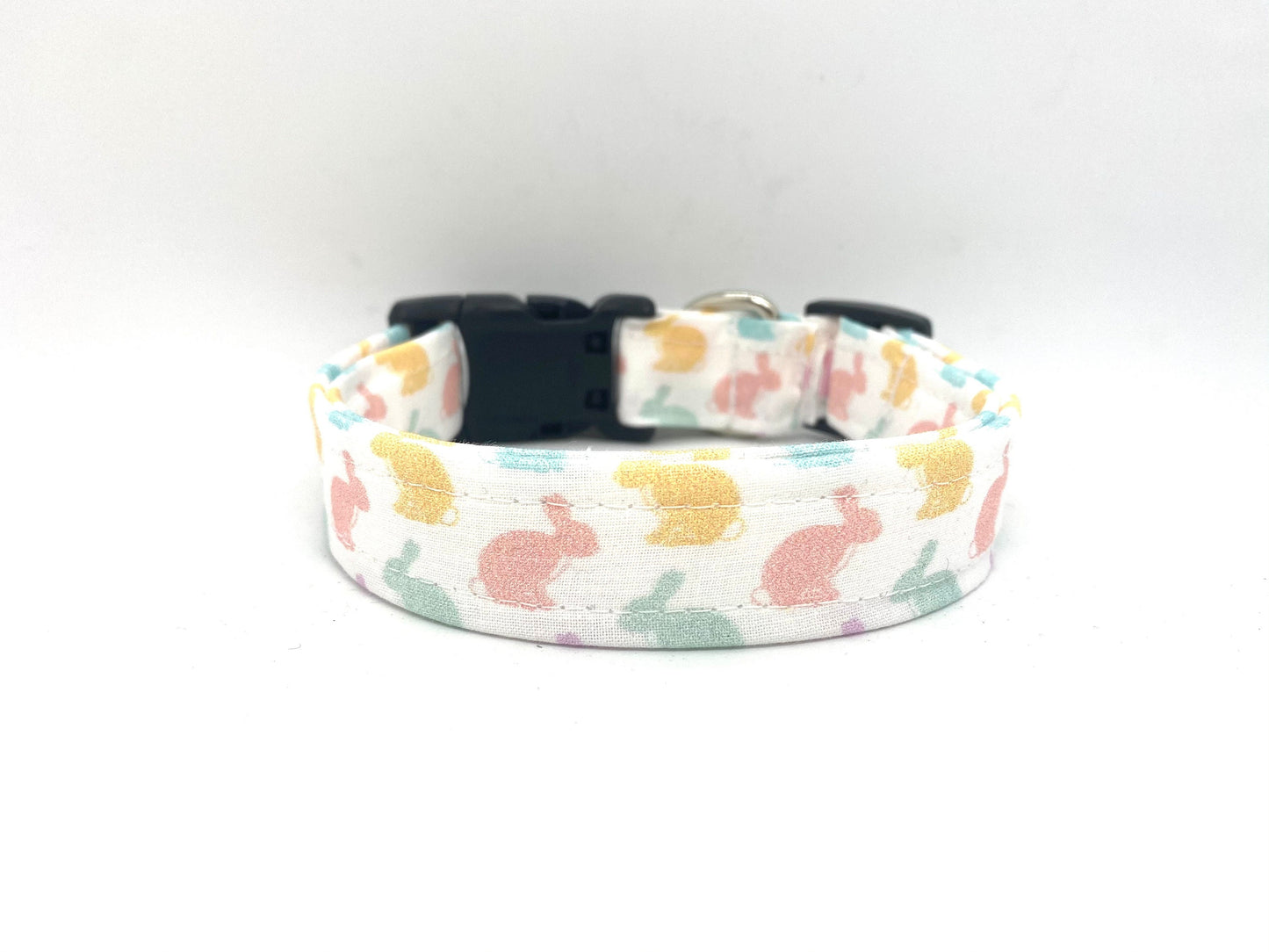 Pastel Easter Bunny Dog Collar with Embellishment