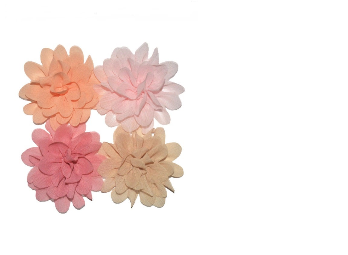 3" Pleated Chiffon Dog Collar Flower