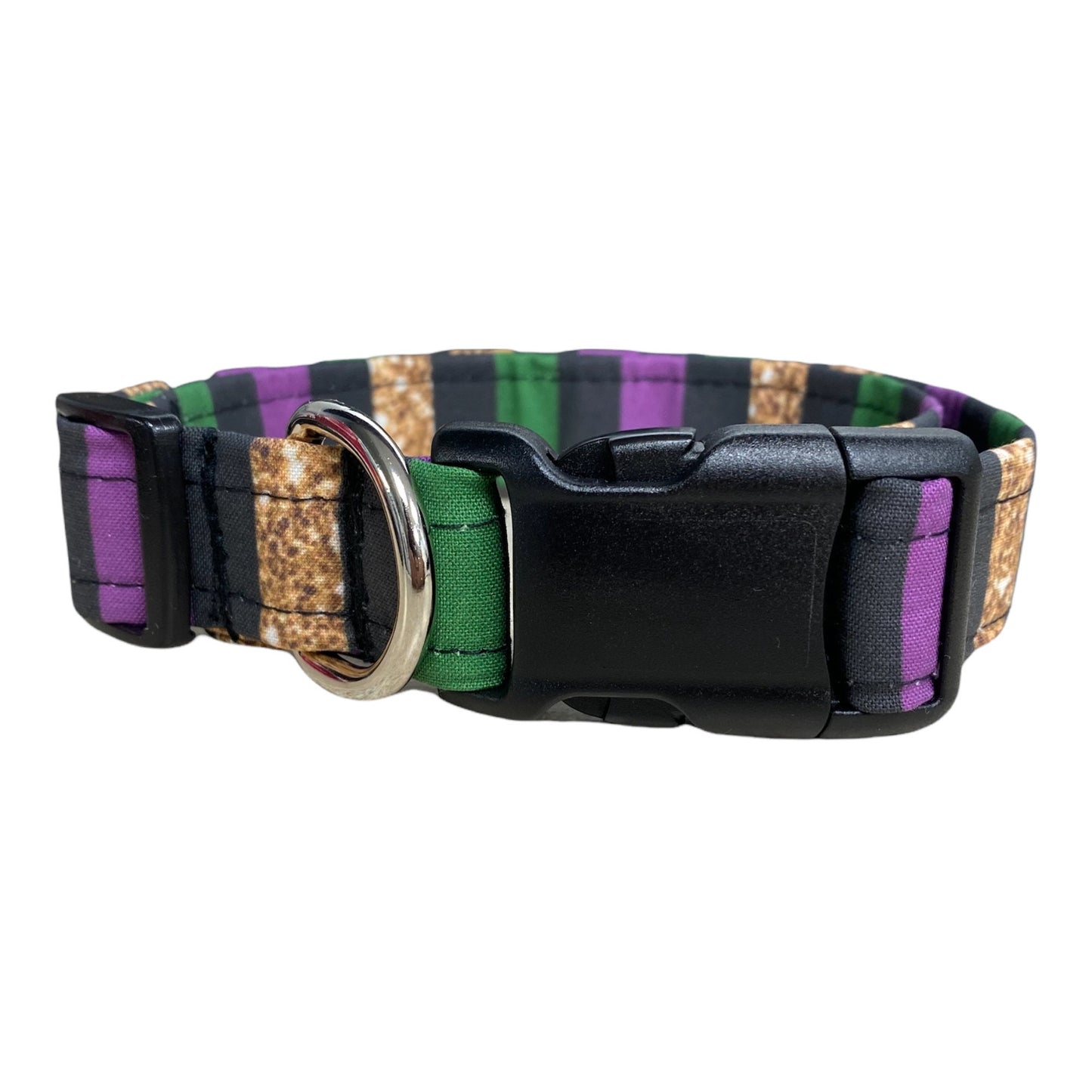 Mardi Gras Dog Collar with Flower