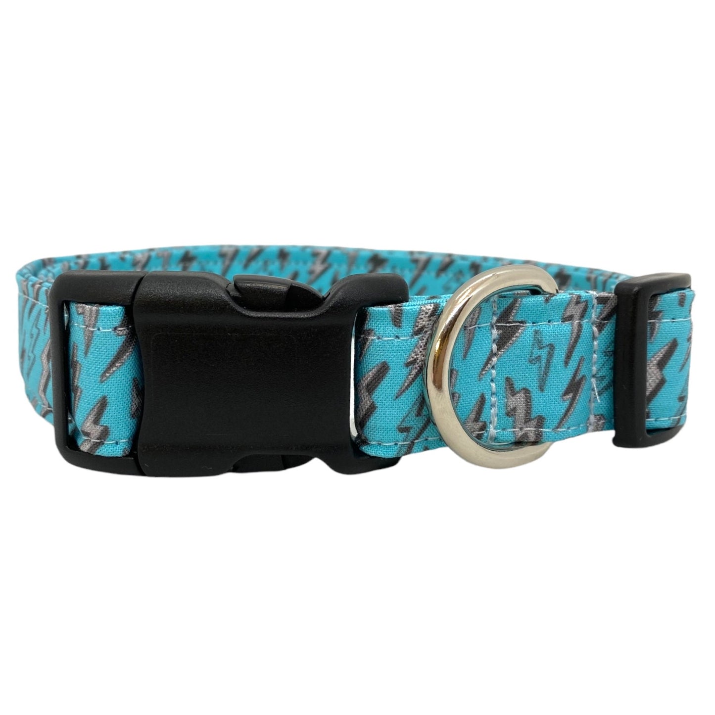 Turquoise Lightning Bolt Dog Collar