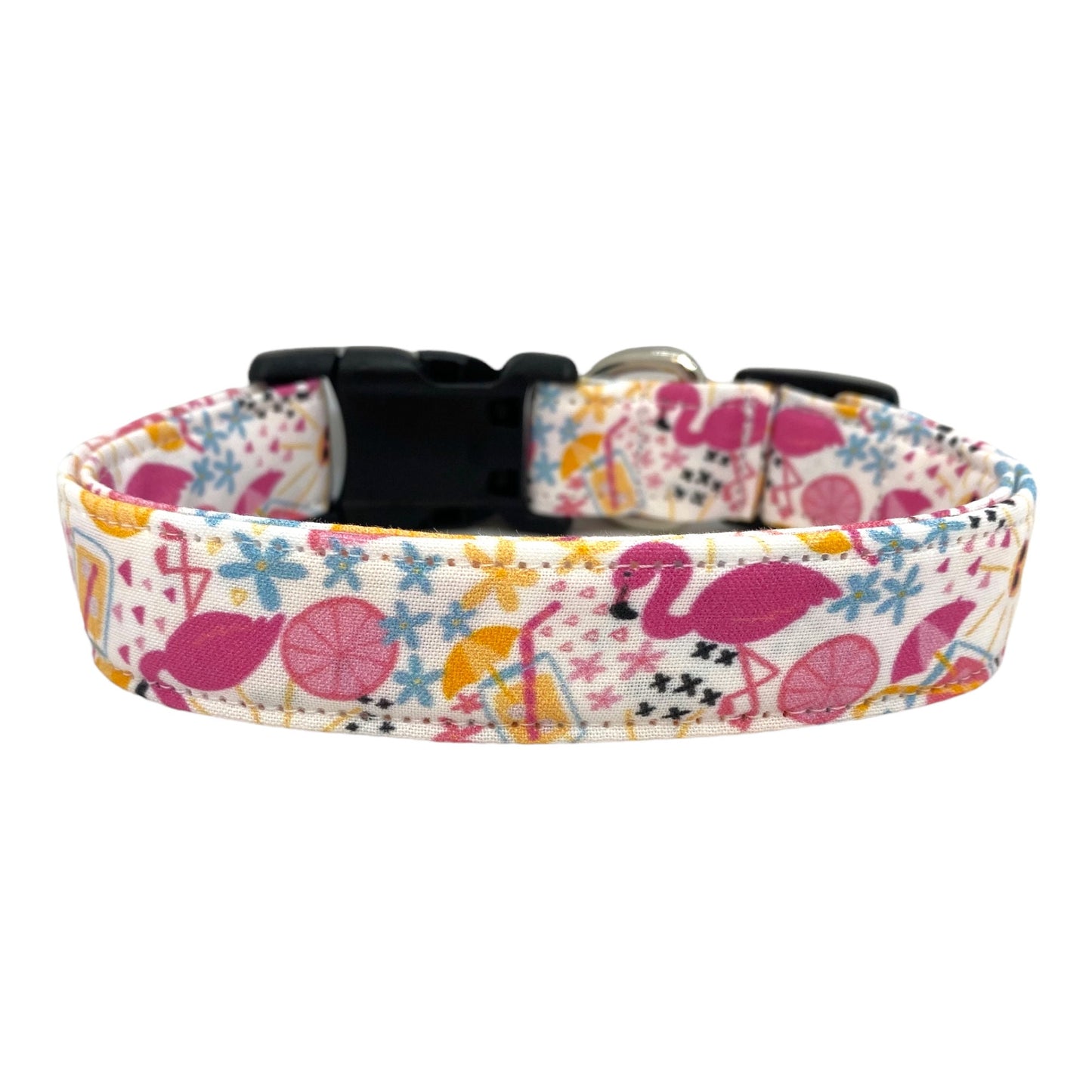 Flamingo Dog Collar with Embellishment