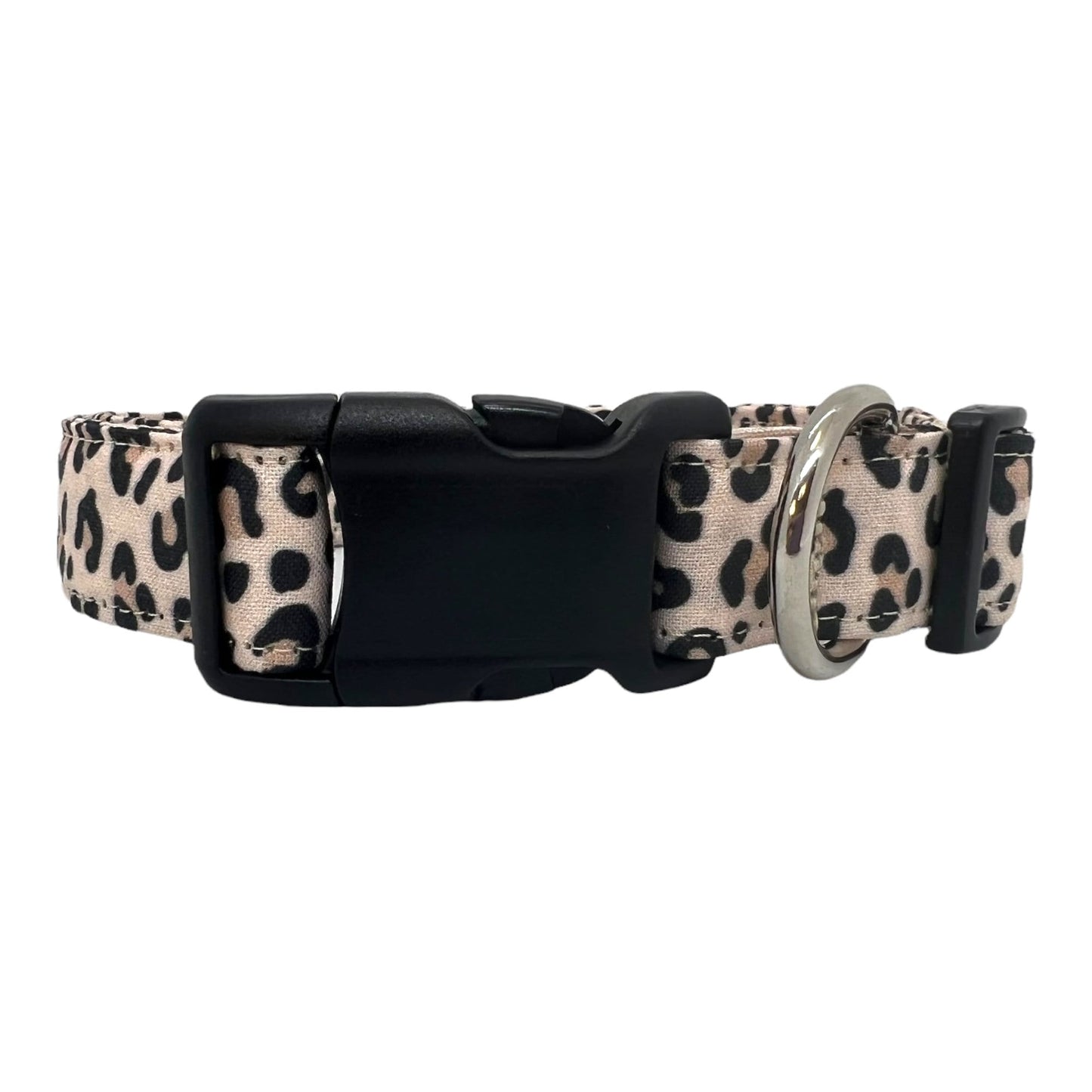 Leopard Animal Print Dog Collar with Embellishment