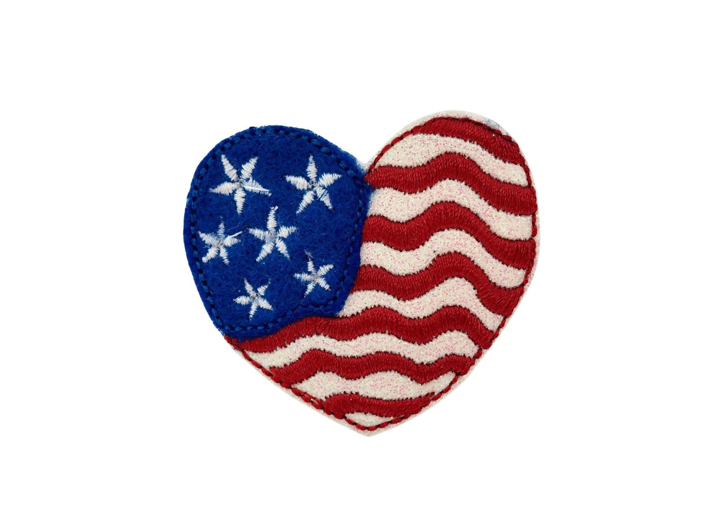 American Flag Heart Embellishment