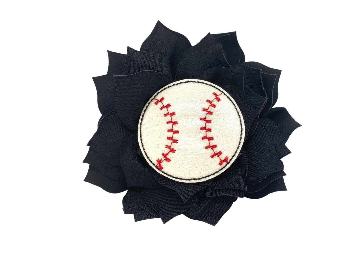 Baseball Embellished Flower
