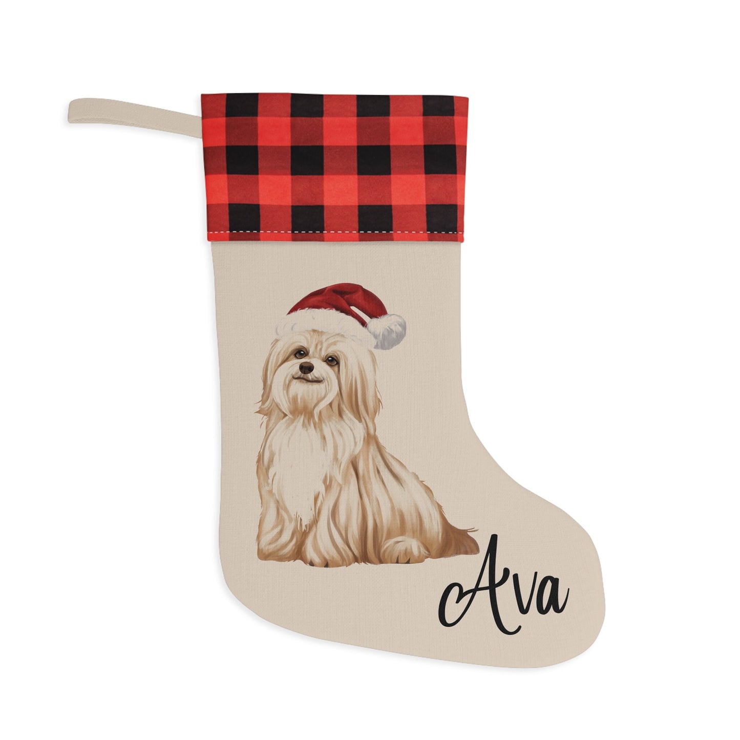Personalized Havanese Dog Christmas Stocking