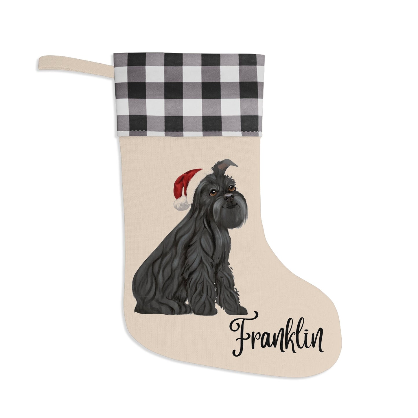 Personalized Schnauzer Christmas Stocking