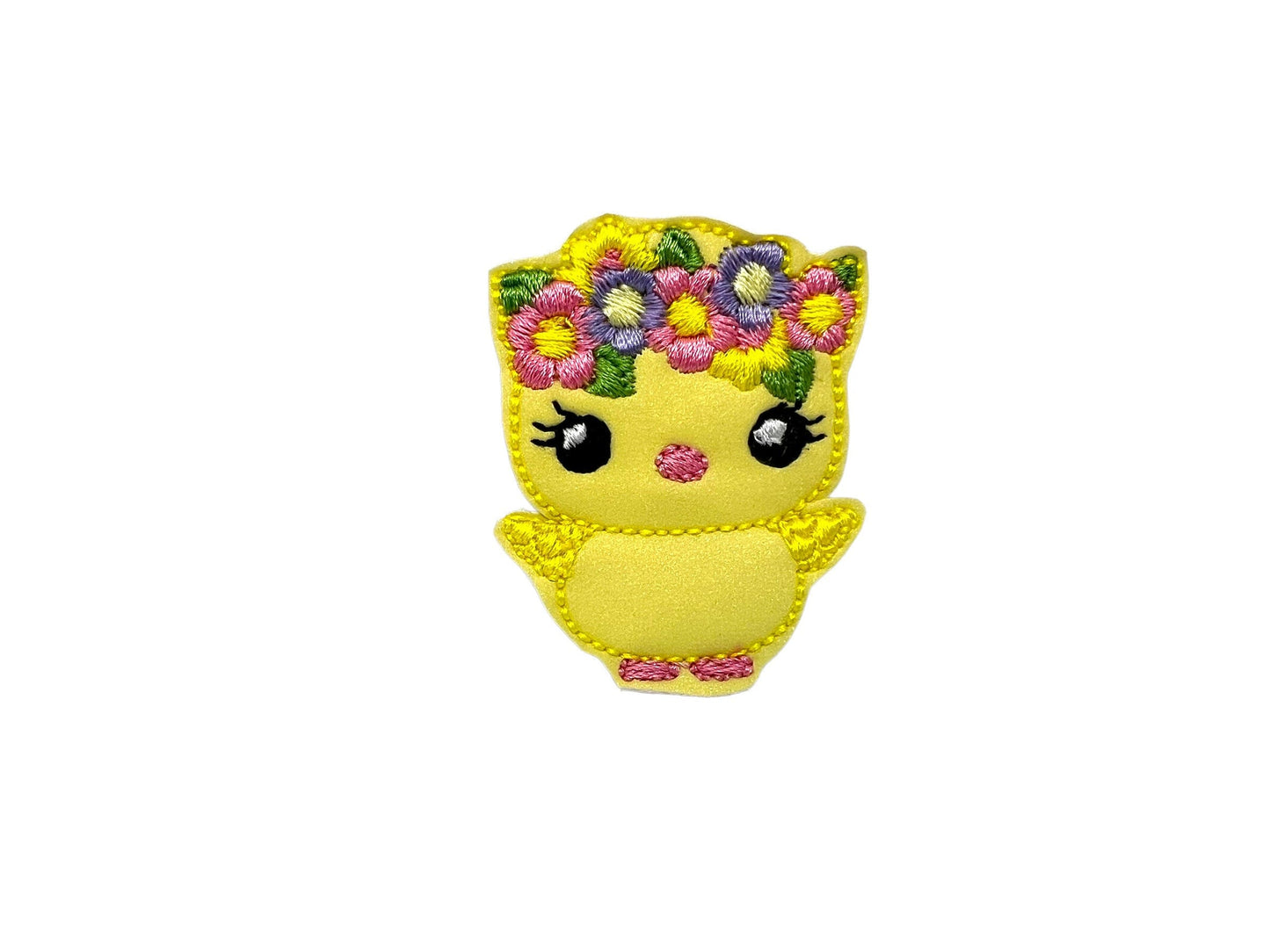 Floral Easter Chick Dog Collar Embellishment