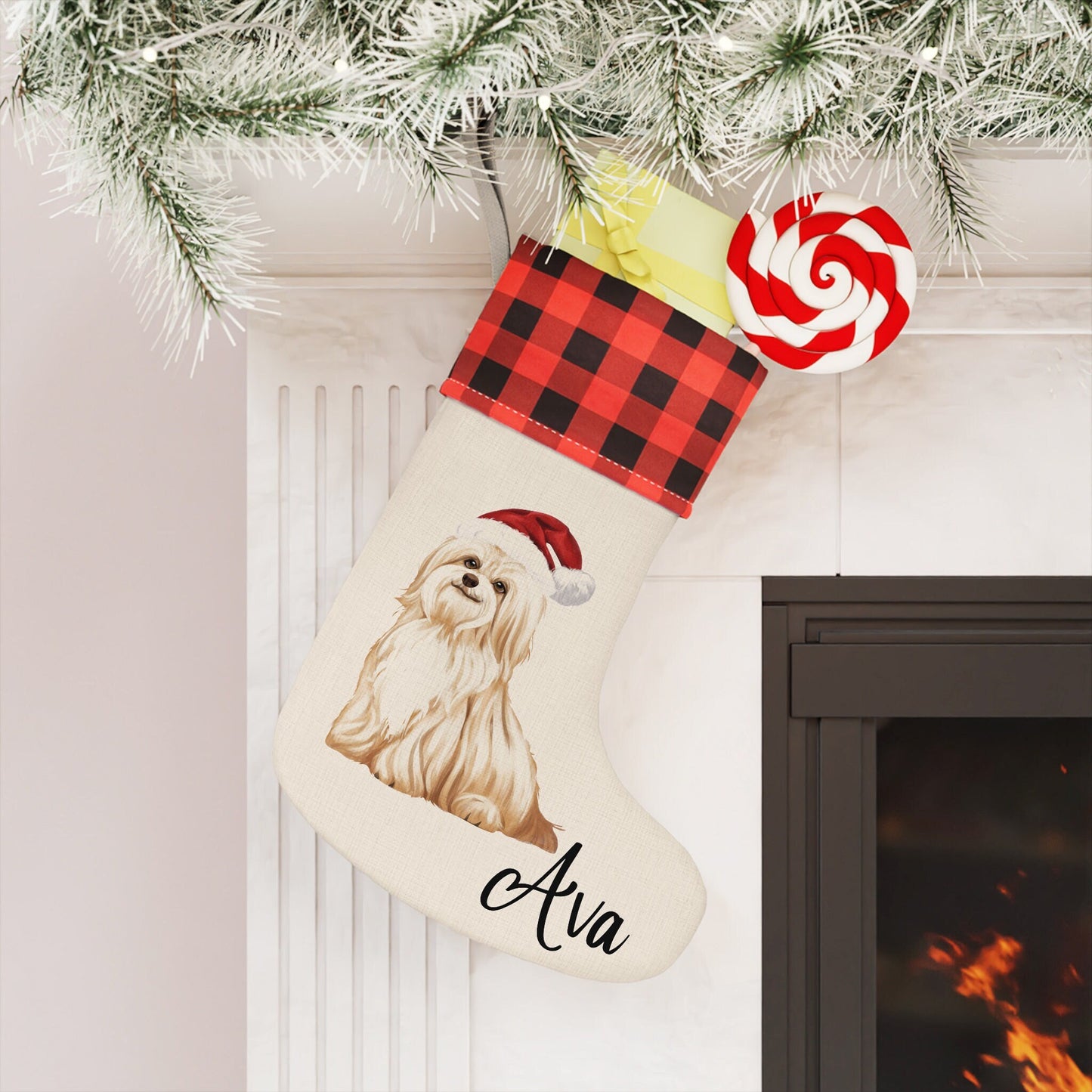 Personalized Havanese Dog Christmas Stocking