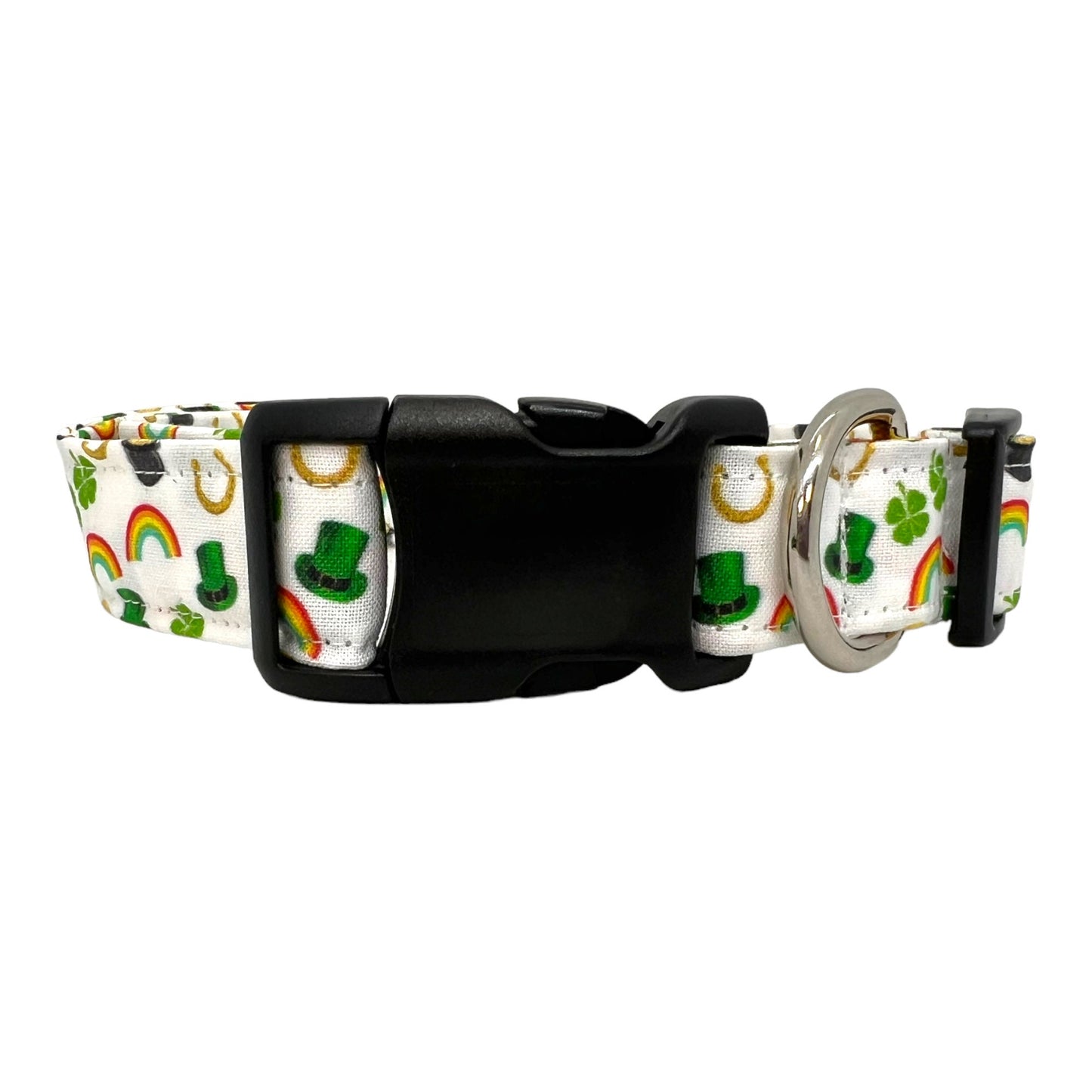 St. Patrick's Day Dog Collar with Leprechaun Hat Embellishment