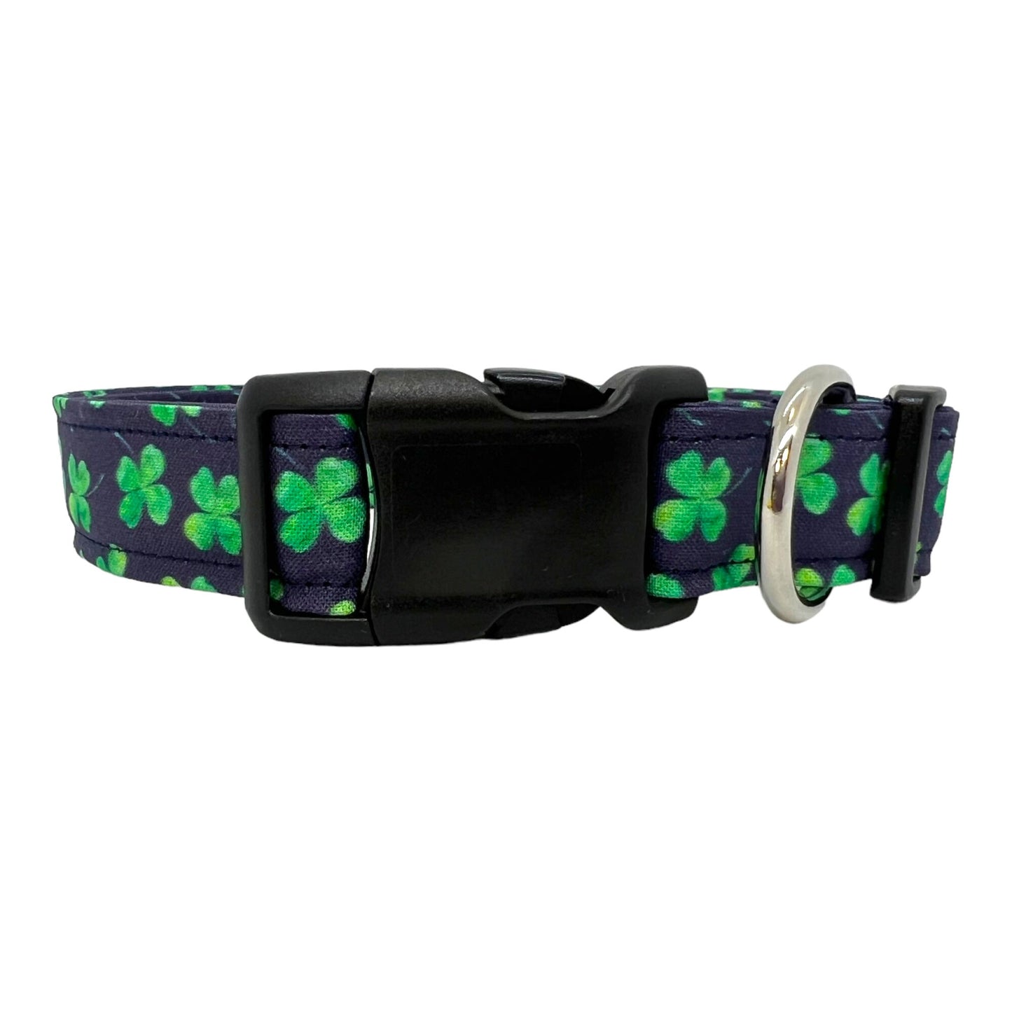 St. Patrick's Day Shamrock Clover Dog Collar with Dog Collar Flower