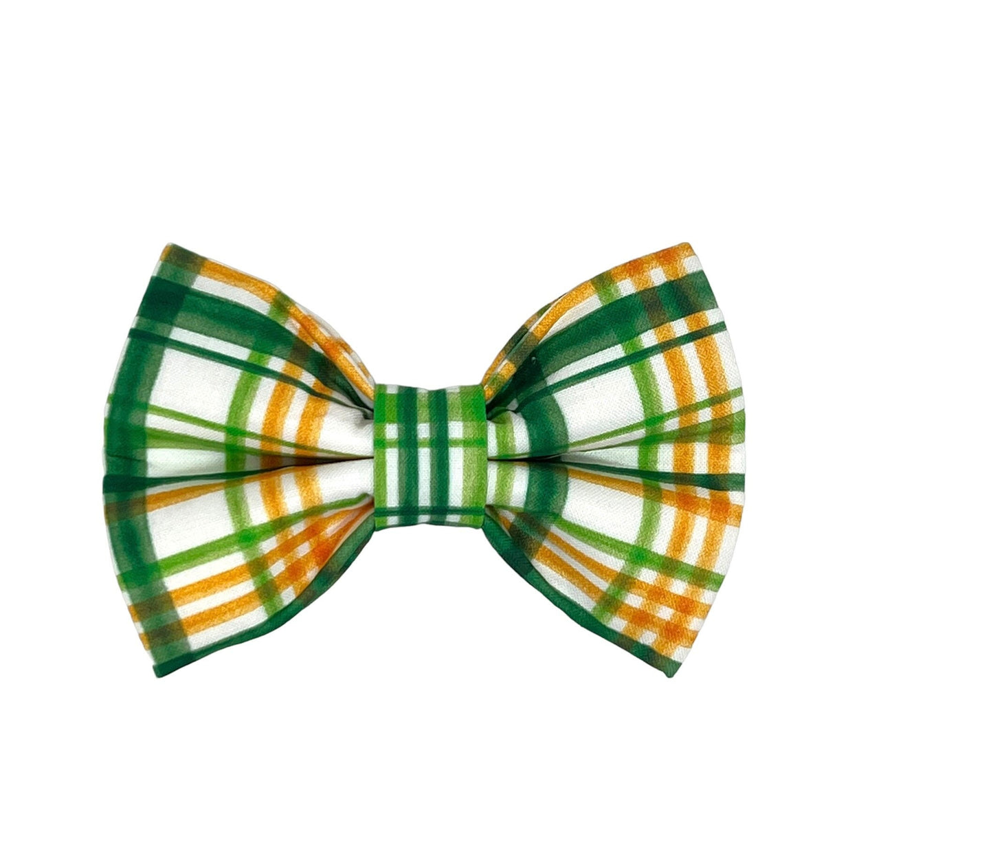 St. Patrick's Day Plaid Bow Tie or Sailor Bow