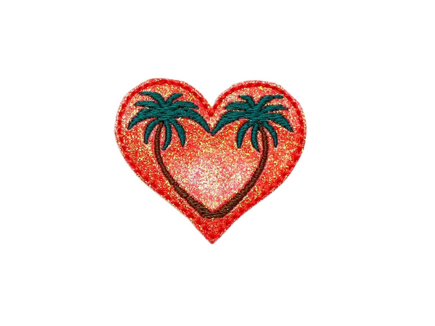Palm Tree Heart Dog Collar Embellishment