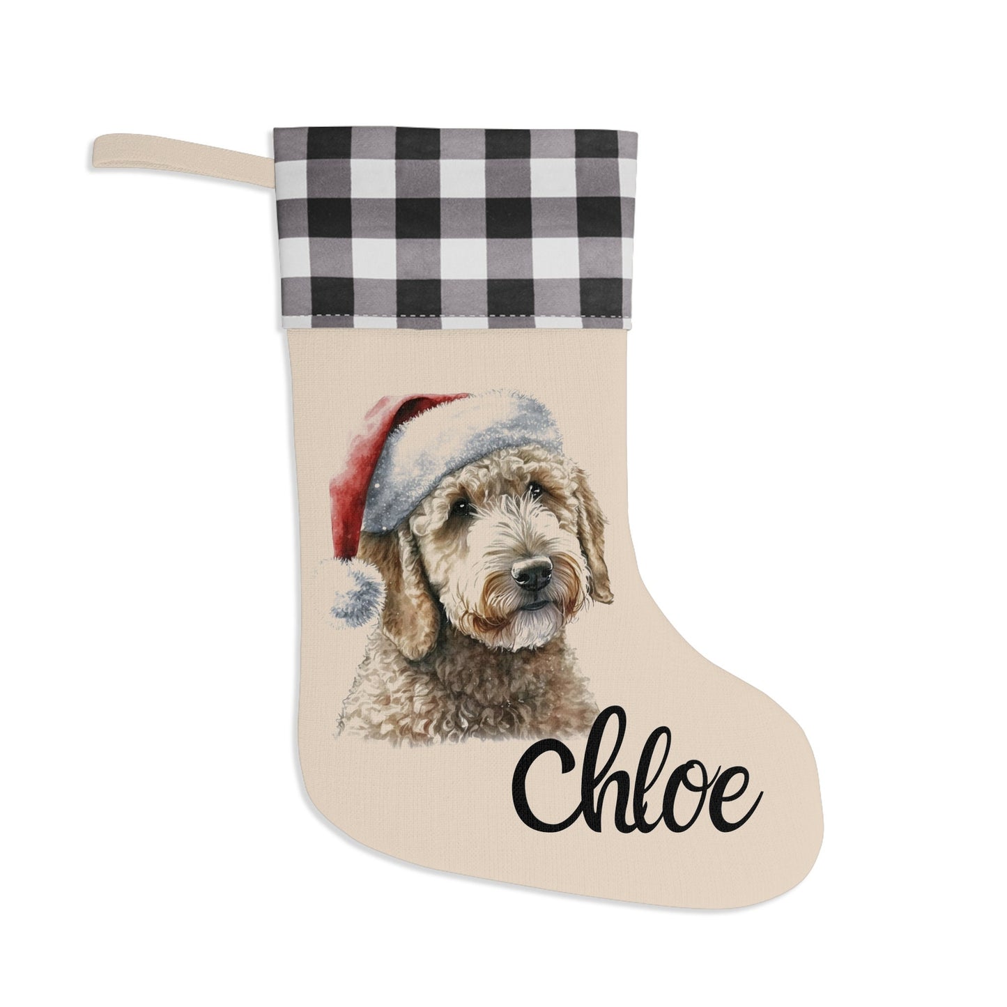 Personalized Golden Doodle Dog Christmas Stocking