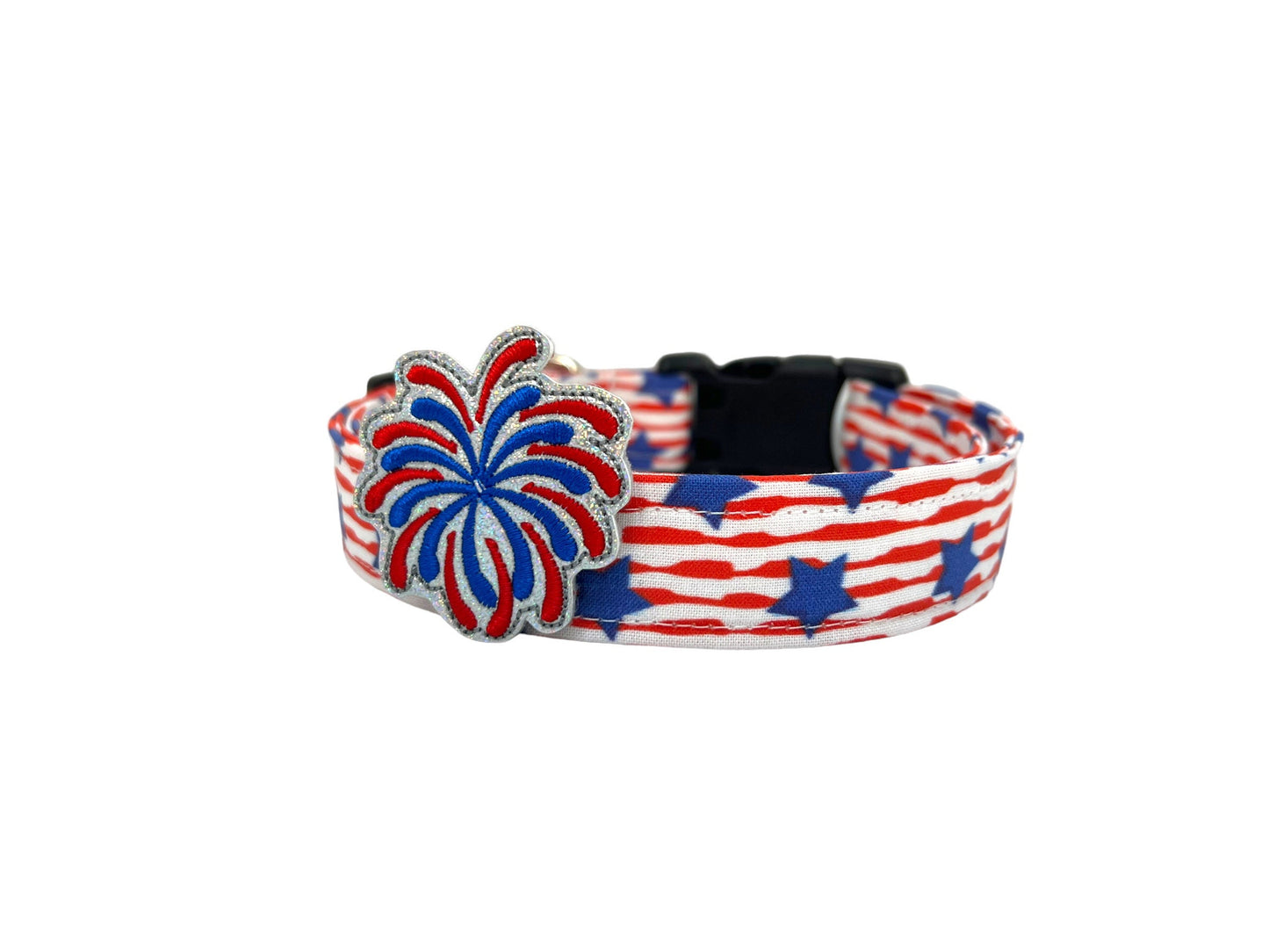 Patriotic Dog Collar, 4th of July Dog Collar, Stars and Stripe Flag Dog Collar, American Flag Dog Collar, Stars & Stripes Dog Collar