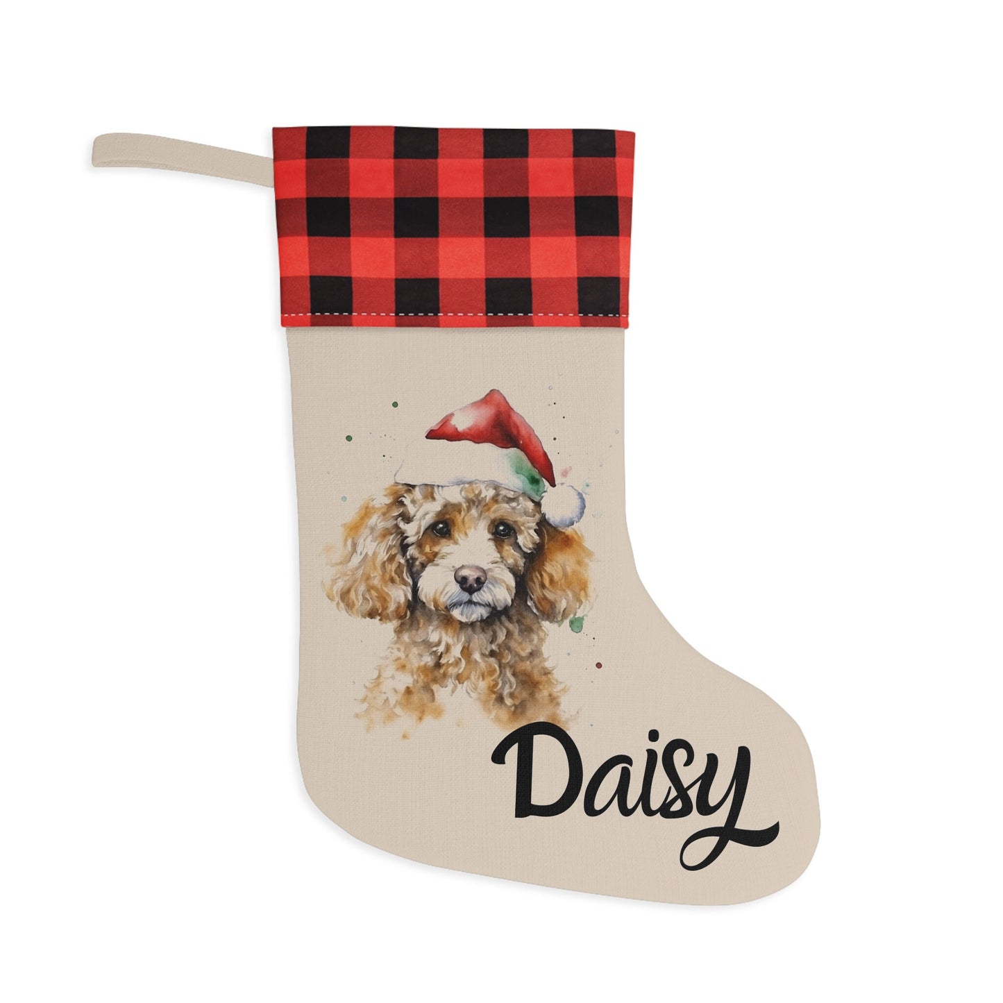 Personalized Poodle Christmas Stocking