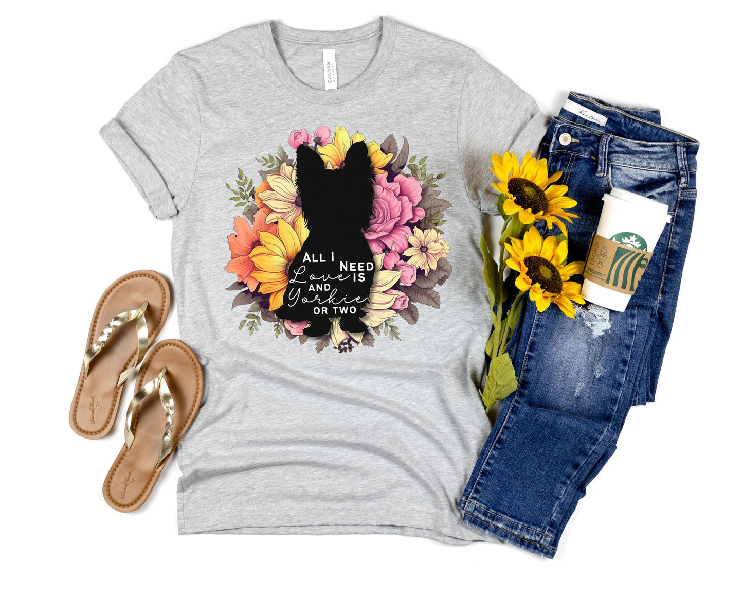 Floral Yorkshire Terrier Shirt