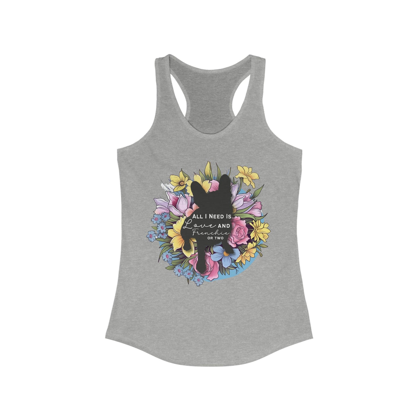 Floral French Bulldog Tank Top