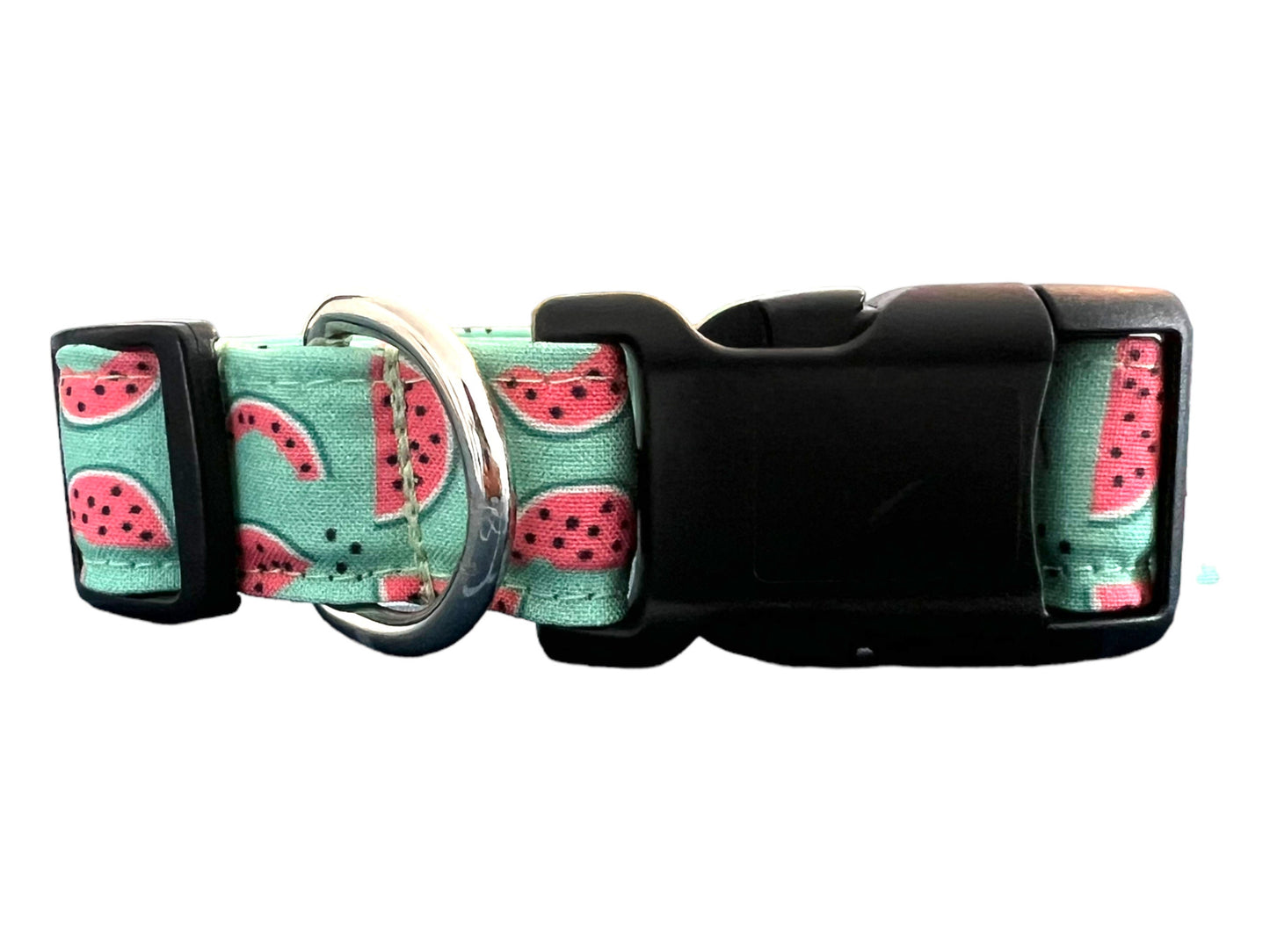 Mint Watermelon Dog Collar with Flower