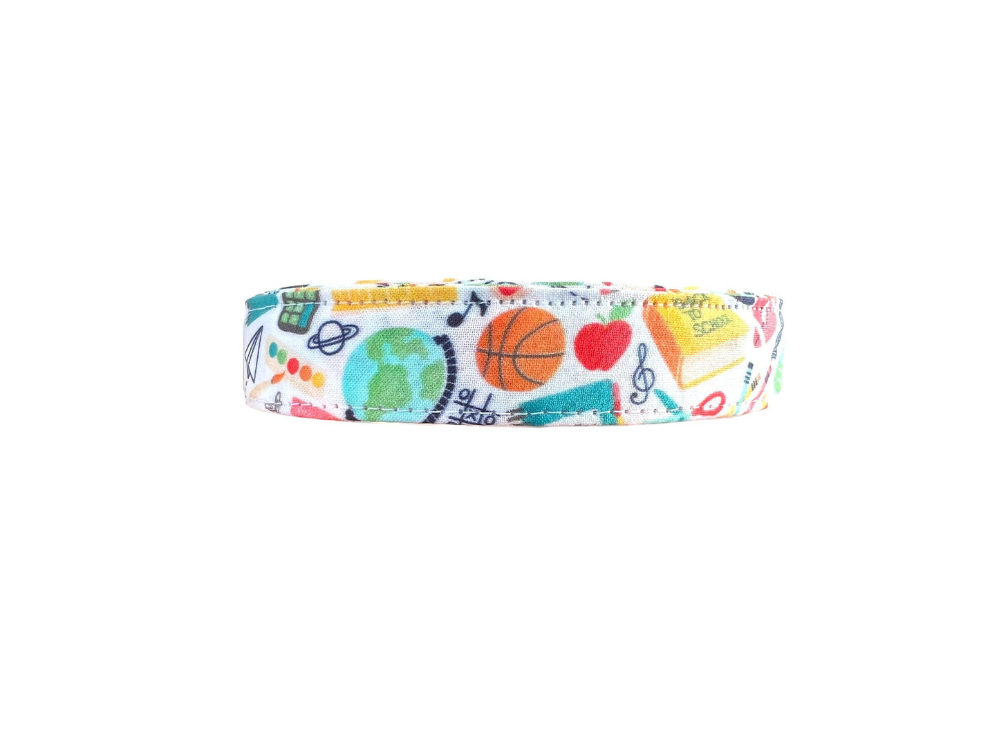 School Subjects Dog Collar with Flower