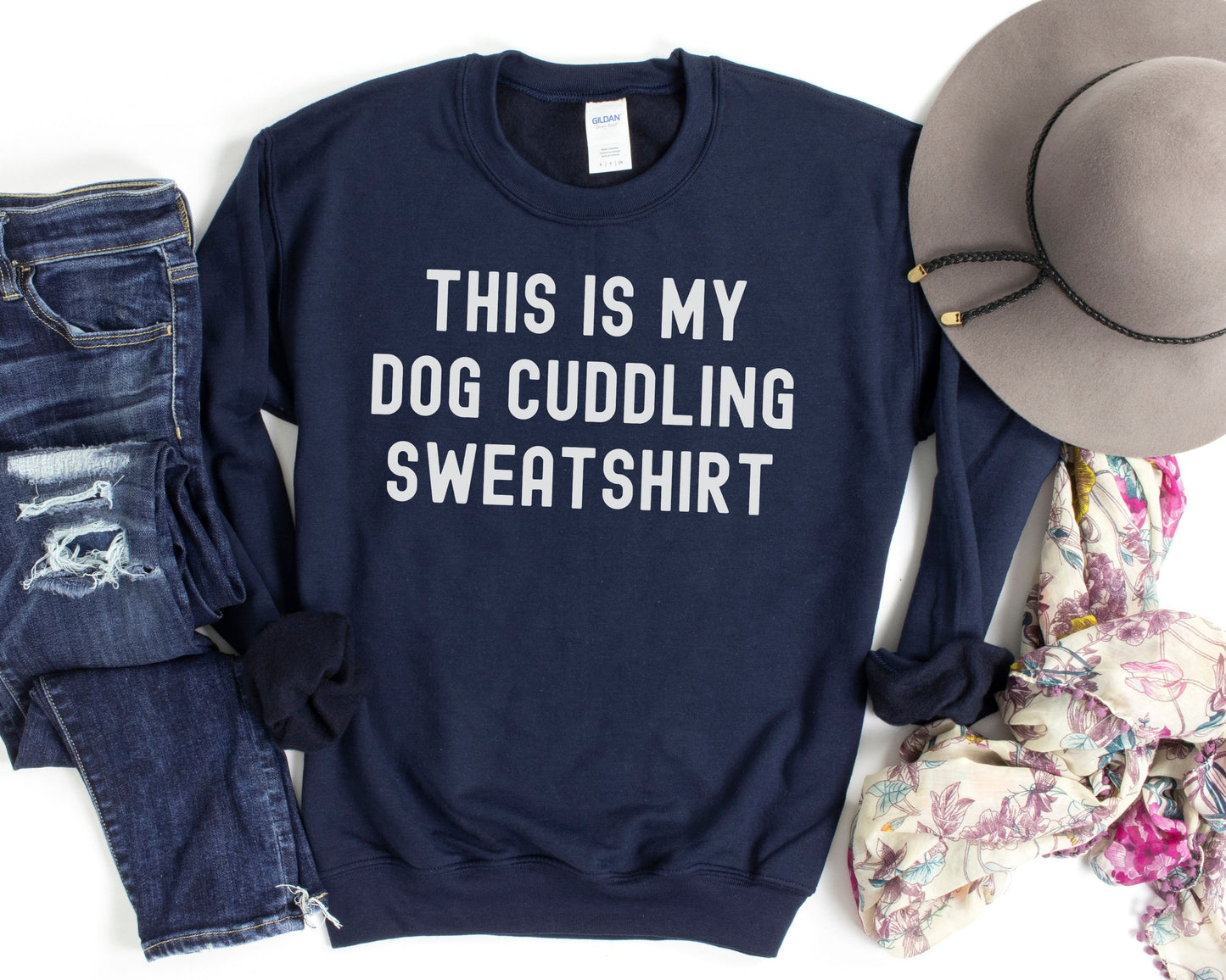 Dog Cuddling Sweatshirt