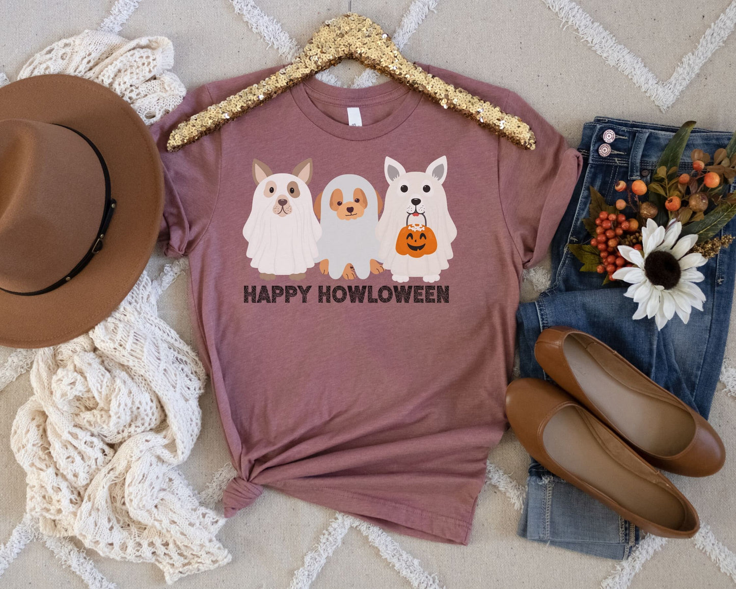 Halloween Shirt, Halloween T-Shirt, Ghost Shirt, Halloween Dog Shirt, Ghost Dog Shirt, Happy Howloween, Cute Spooky Season, Ghost Dogs