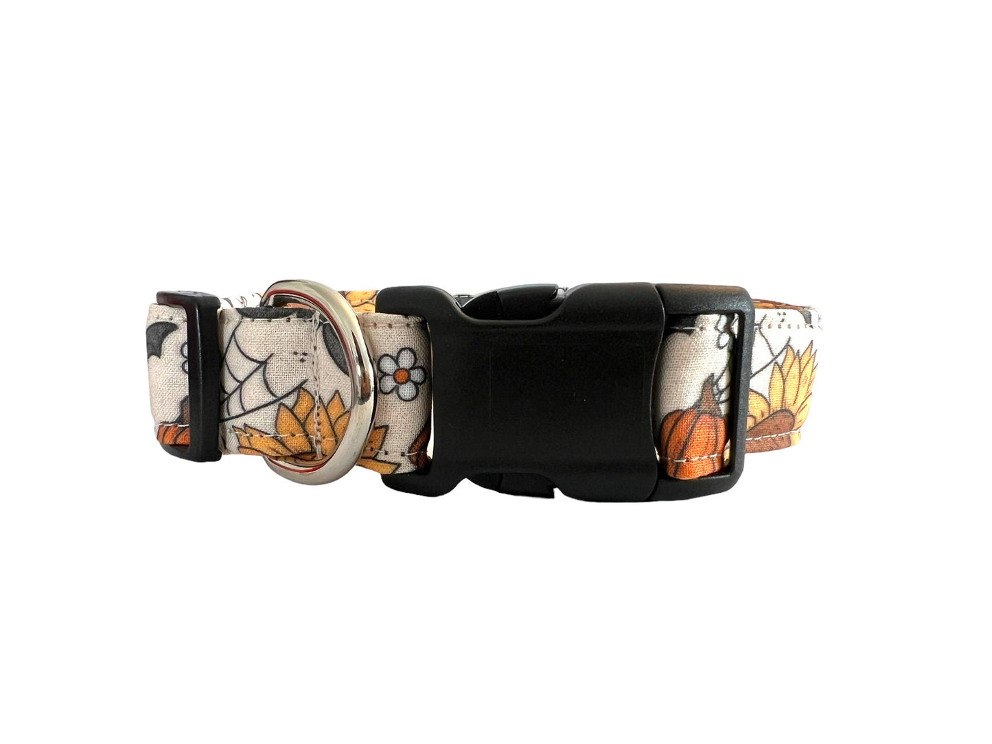 Halloween Sunflower & Pumpkin Dog Collar