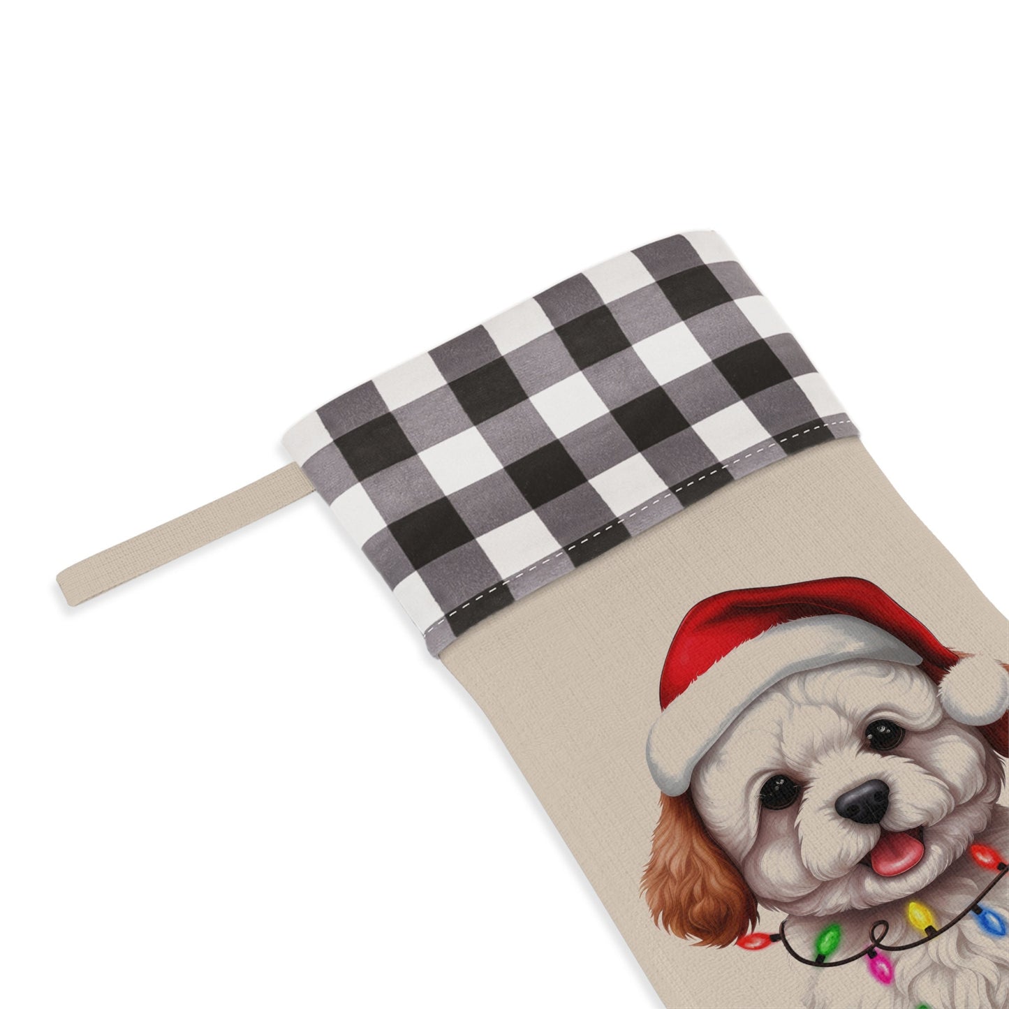 Personalized Bichon Frisé Dog Christmas Stocking