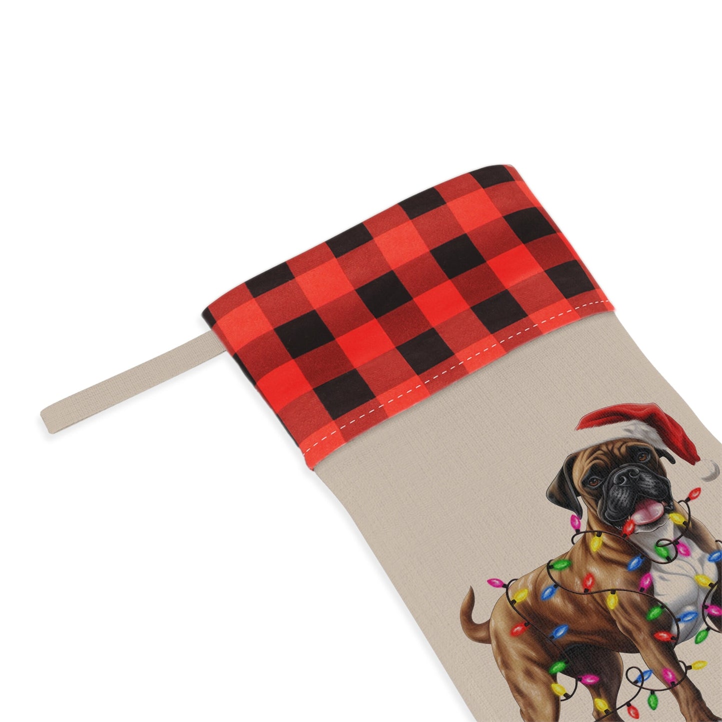 Personalized Boxer Dog Christmas Stocking