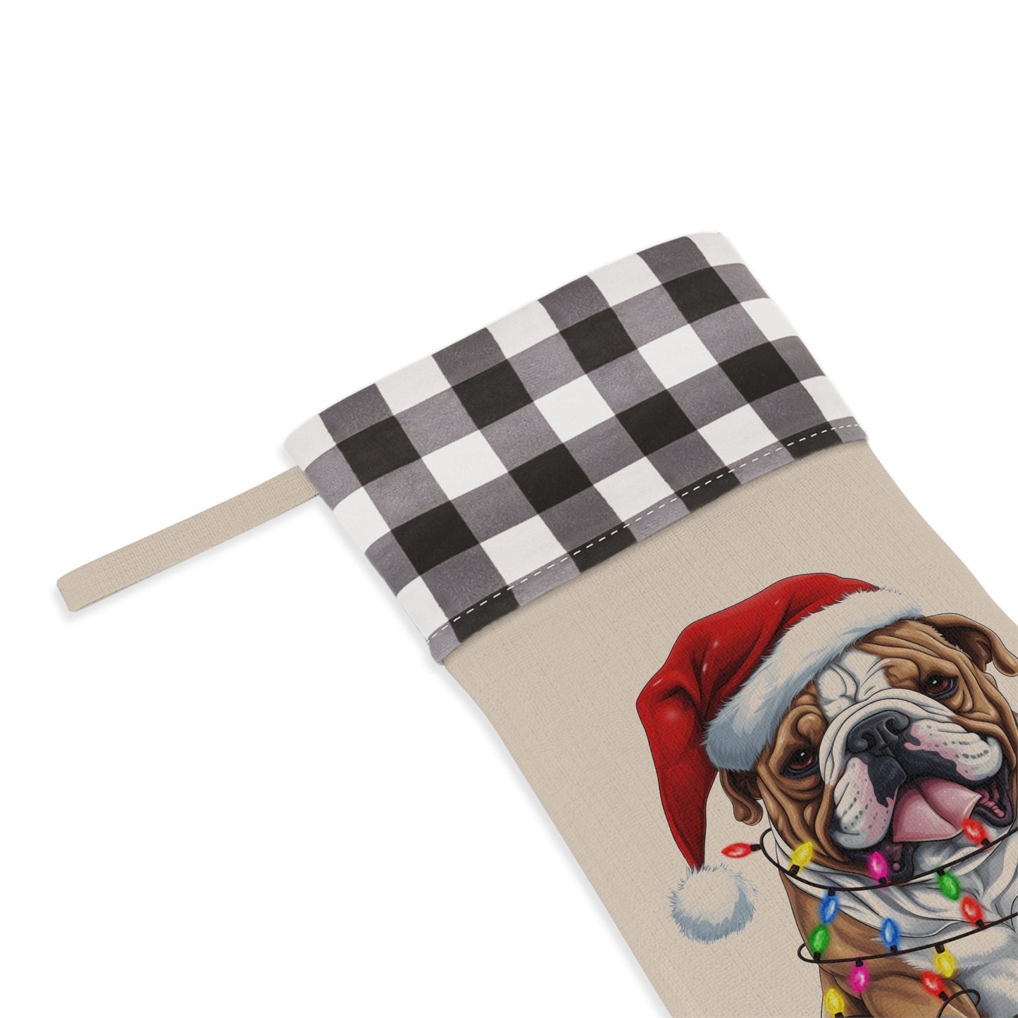 Personalized Bulldog Christmas Stocking