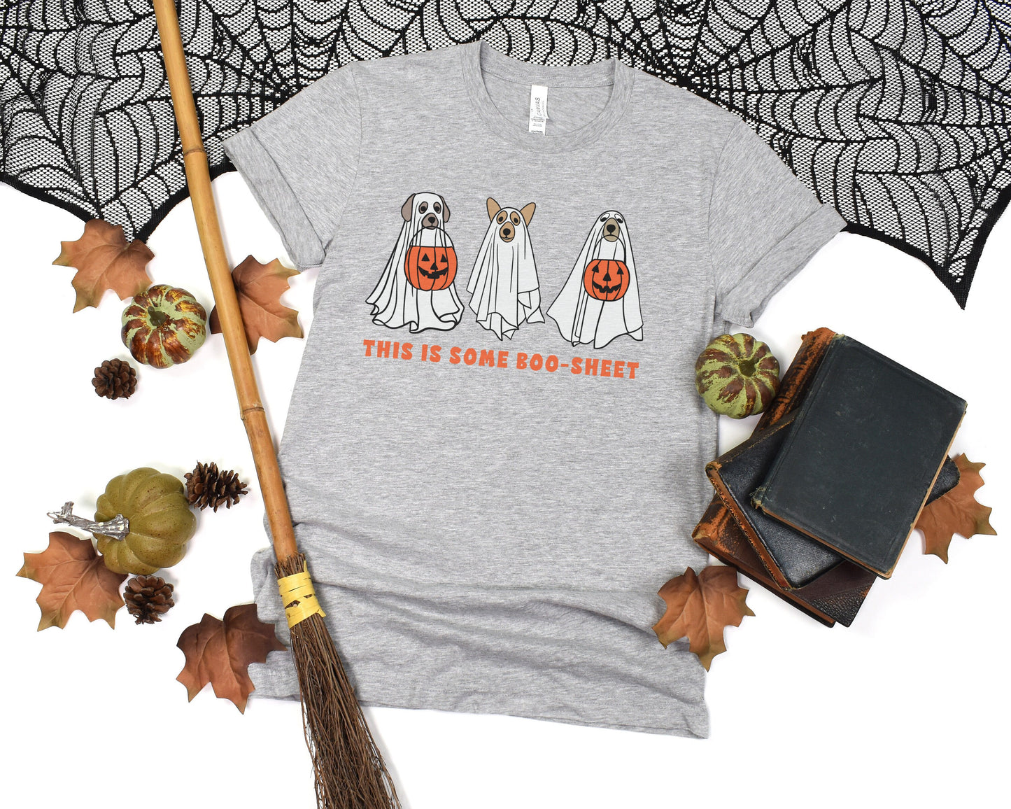 Halloween T-Shirt, Dog Halloween Shirt, Boo Sheet Dog Shirt, This is Boo-Sheet Dog Ghost Short Sleeve Tee, Ghost Dog Sheet
