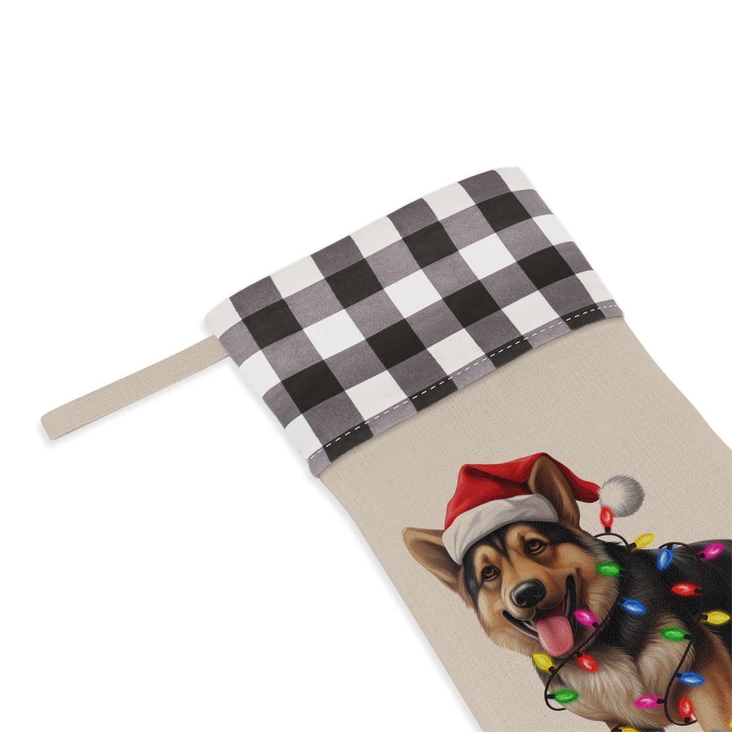 Personalized German Shepherd Christmas Dog Stocking