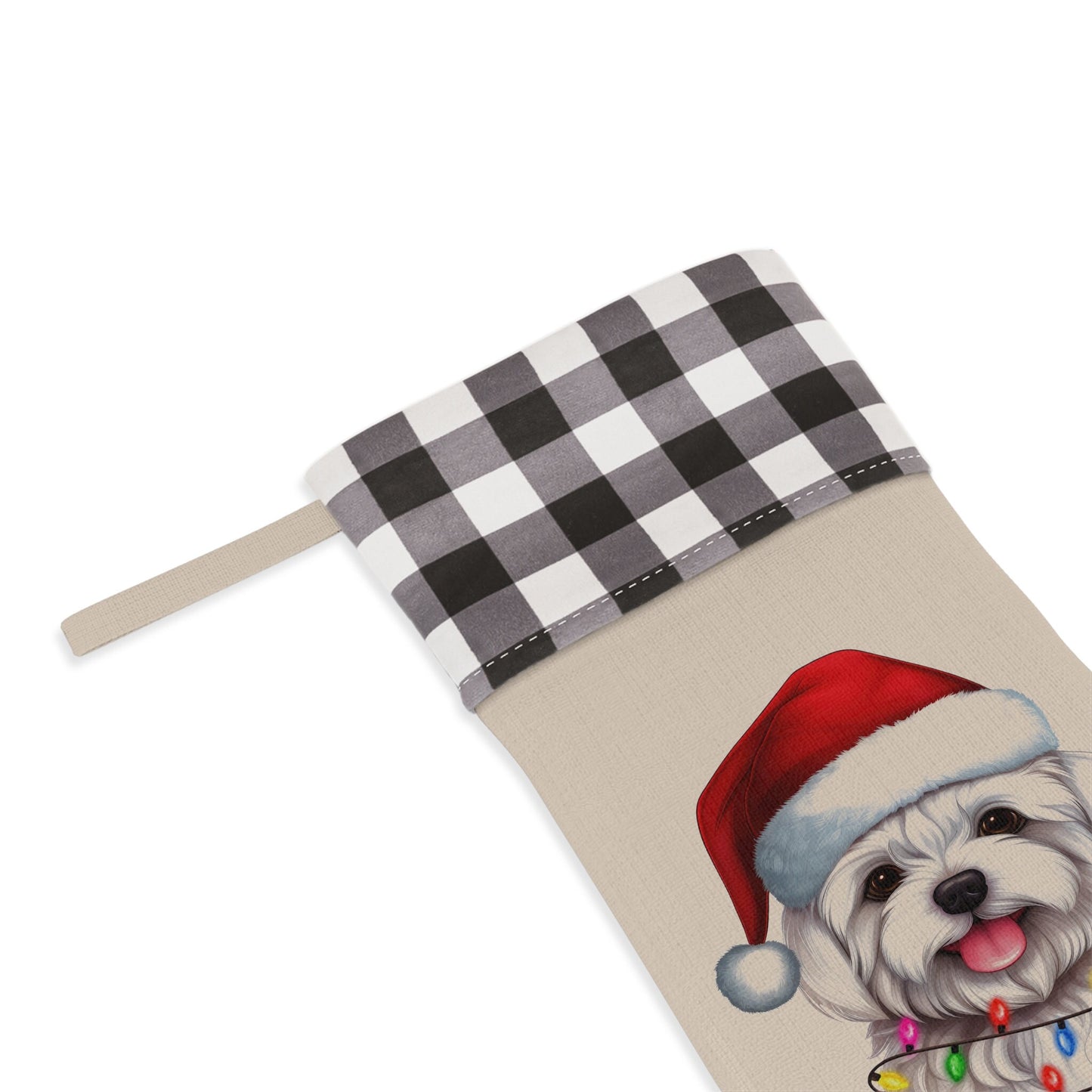 Personalized Maltese Dog Christmas Stocking