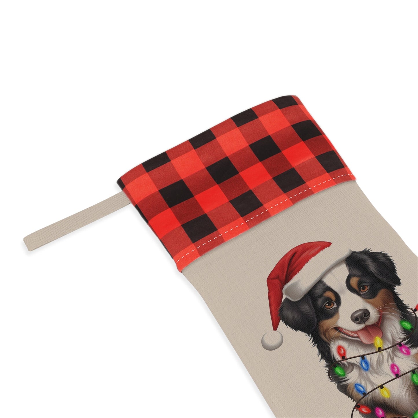 Personalized Miniature American Shepherd Dog Christmas Stocking