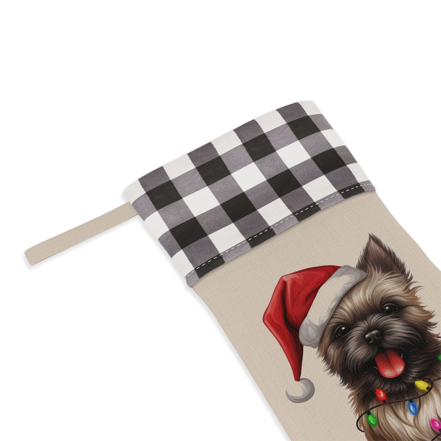 Personalized Cairn Terrier Dog Christmas Stocking