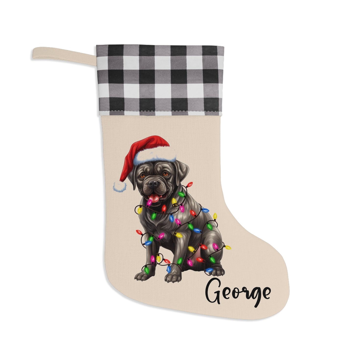 Personalized Cane Corso Dog Christmas Stocking