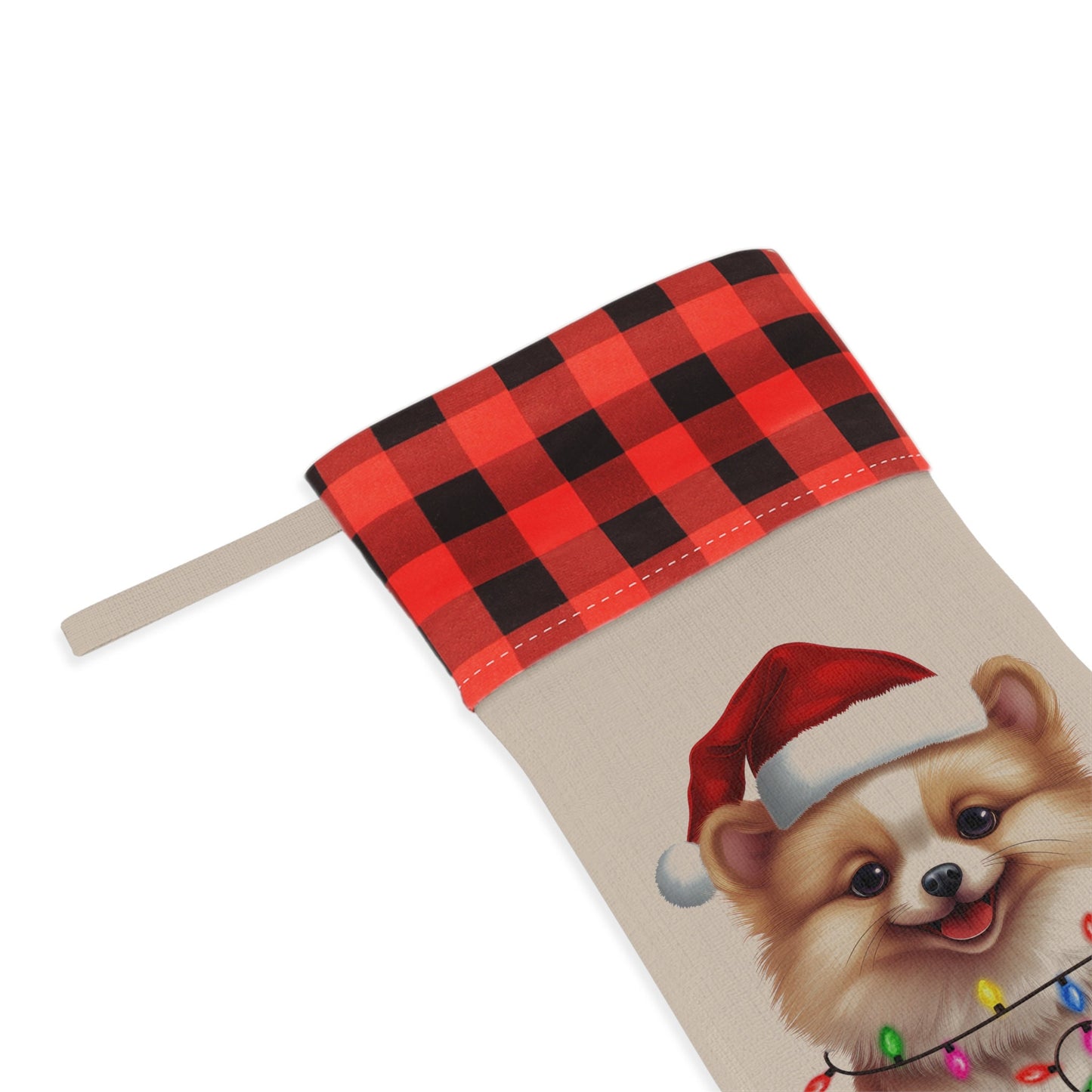 Personalized Pomeranian Dog Christmas Stocking