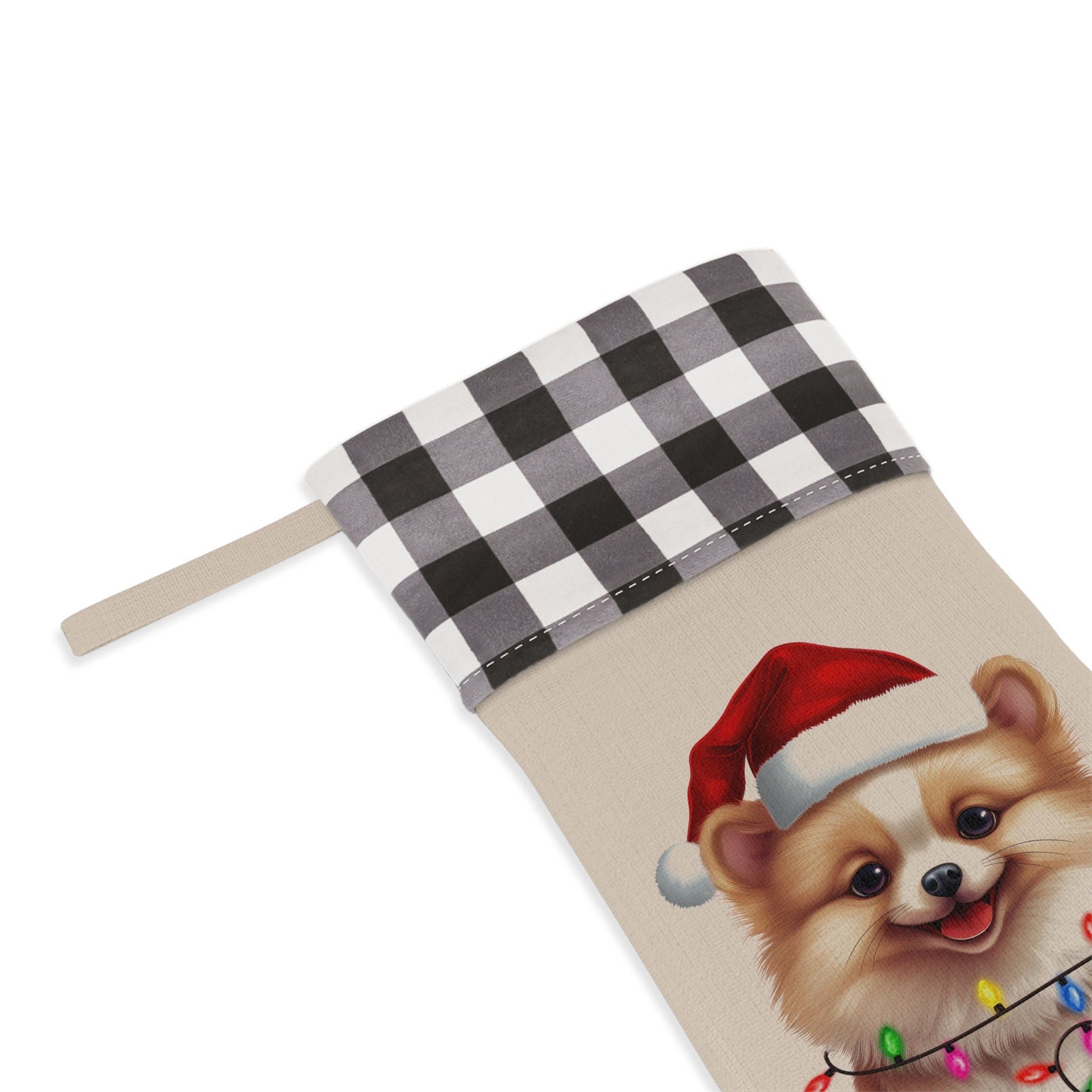 Personalized Pomeranian Dog Christmas Stocking