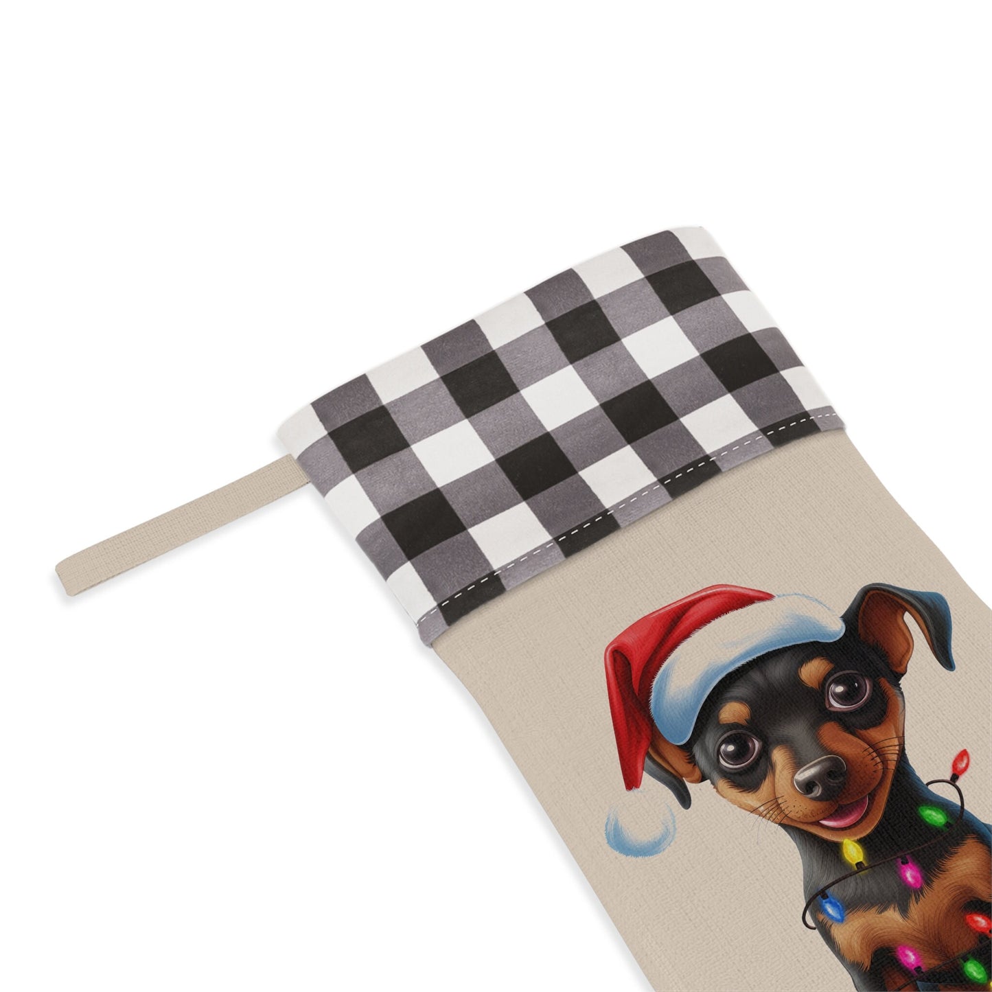 Personalized Miniature Pinscher Dog Christmas Stocking