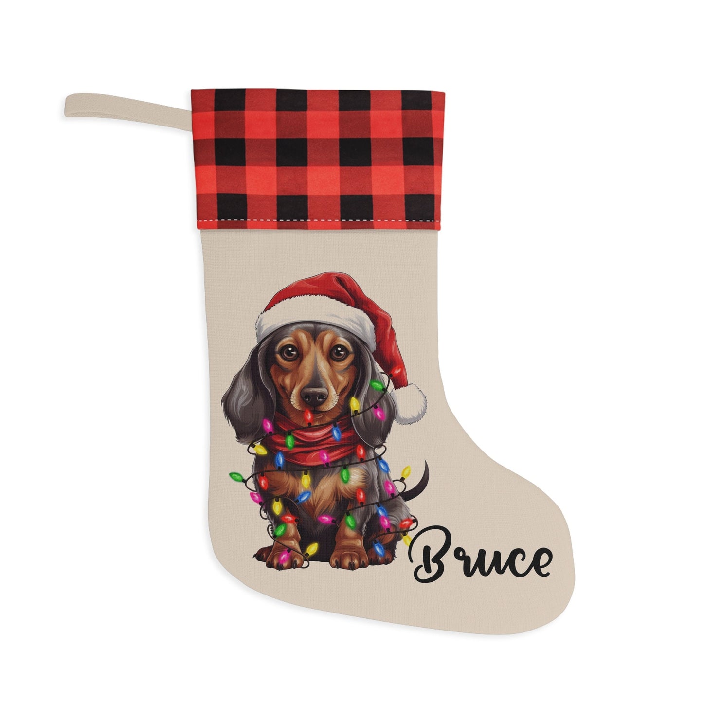 Personalized Dachshund Dog Christmas Stocking