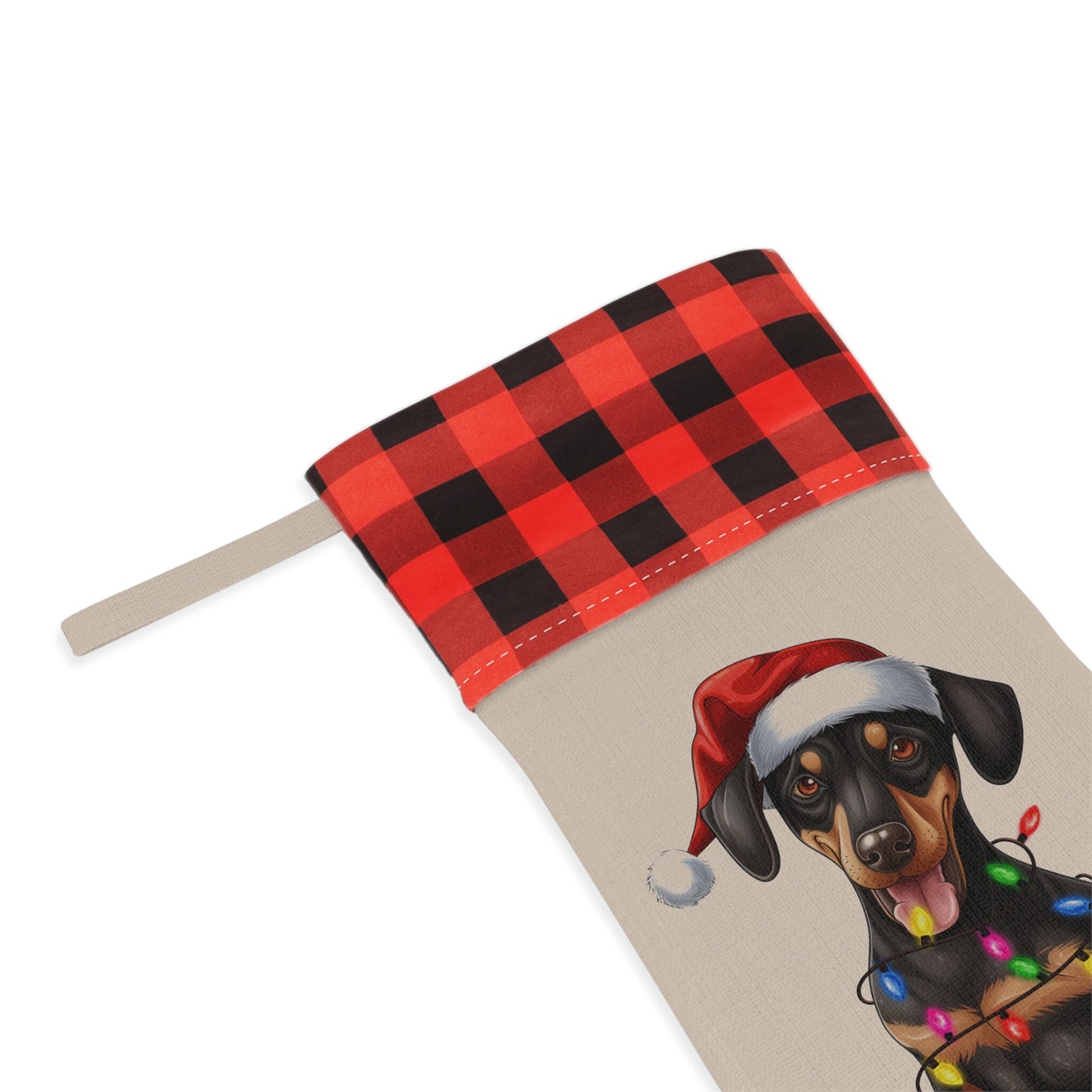 Personalized Doberman Pinscher Dog Christmas Stocking