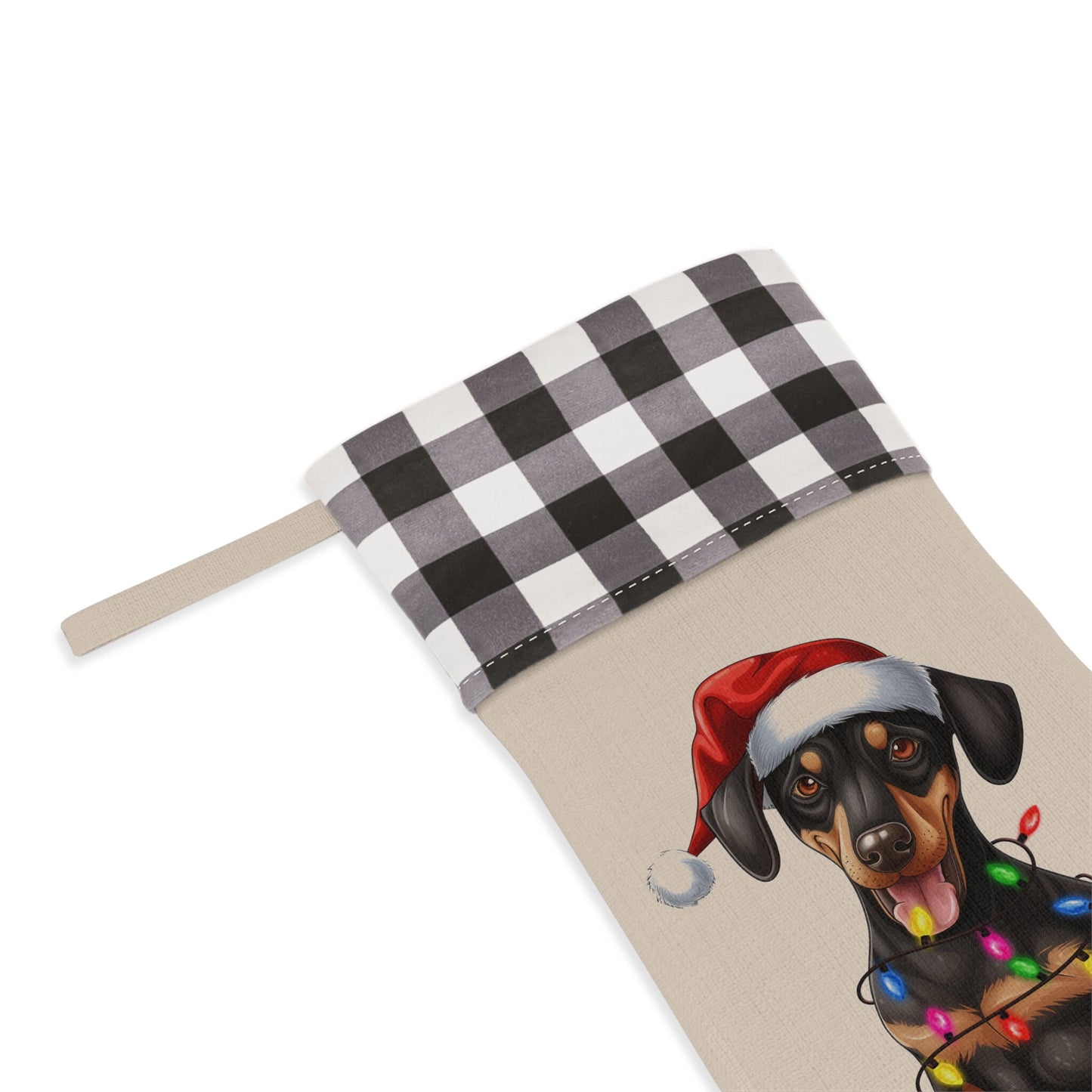 Personalized Doberman Pinscher Dog Christmas Stocking