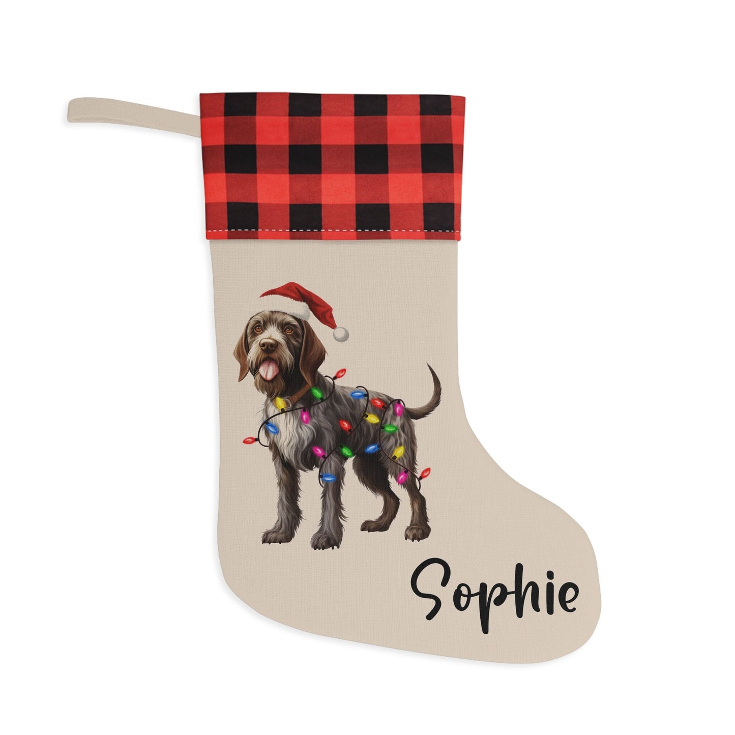 Personalized German Wirehaired Pointer Dog Christmas Stocking