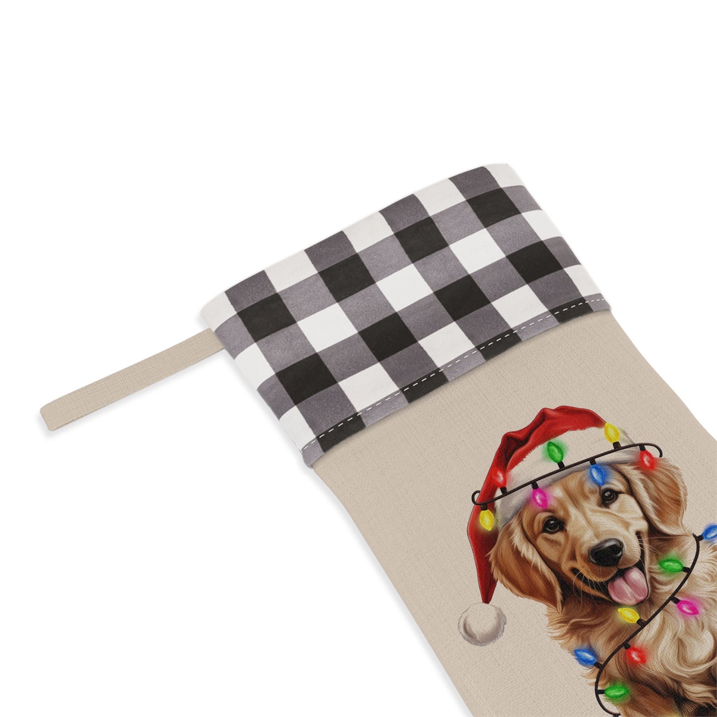 Personalized Golden Retriever Dog Christmas Stocking