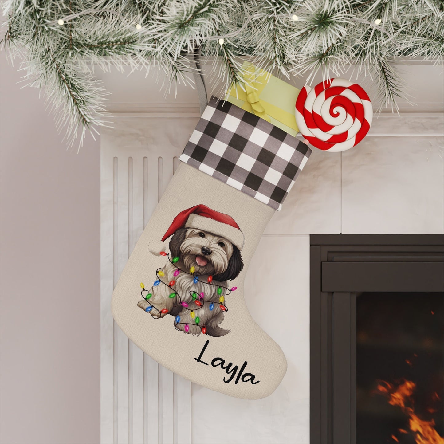 Personalized Havanese Dog Christmas Stocking