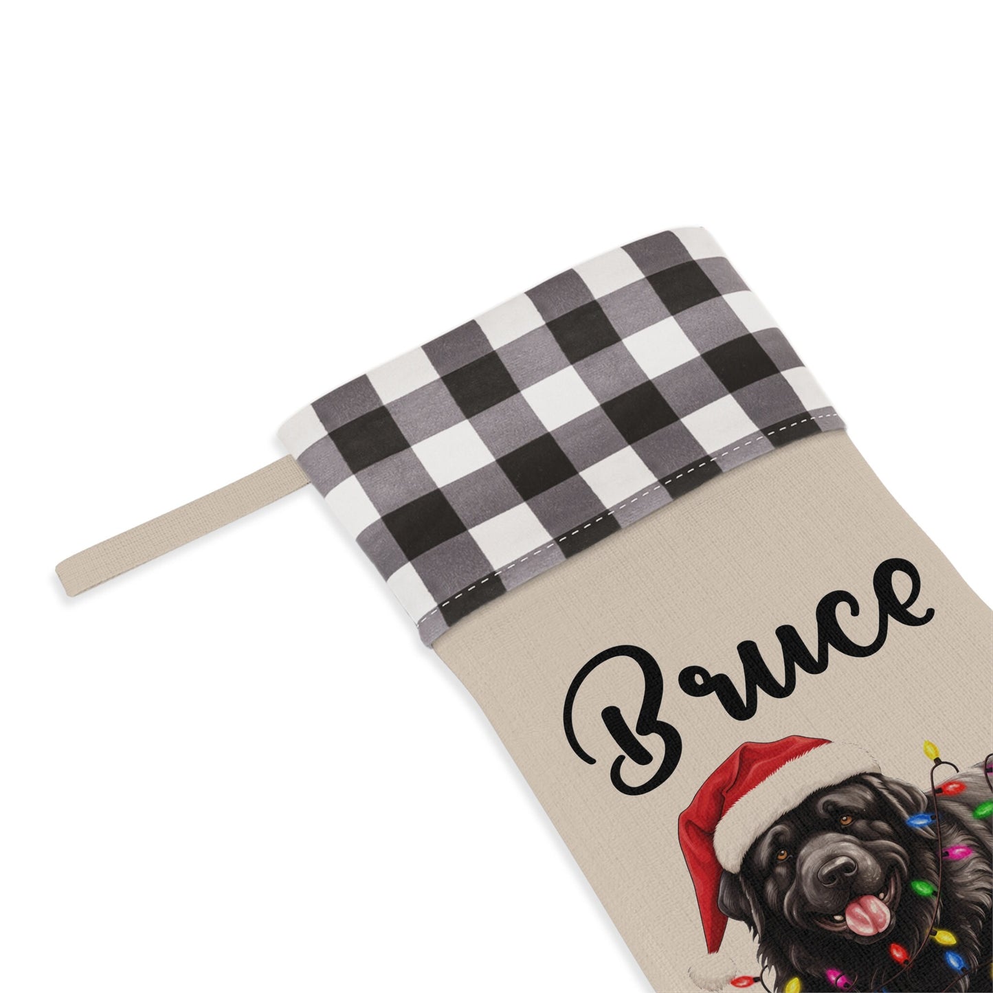Personalized Newfoundland Dog Christmas Stocking