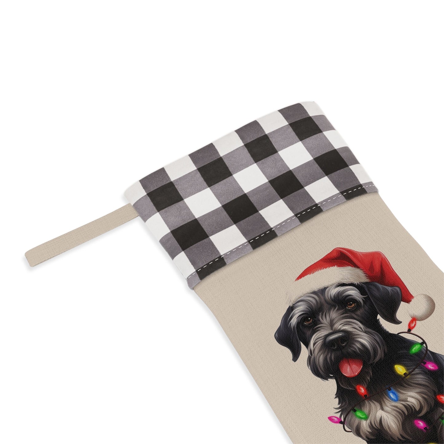 Personalized Schnauzer Dog Christmas Stocking