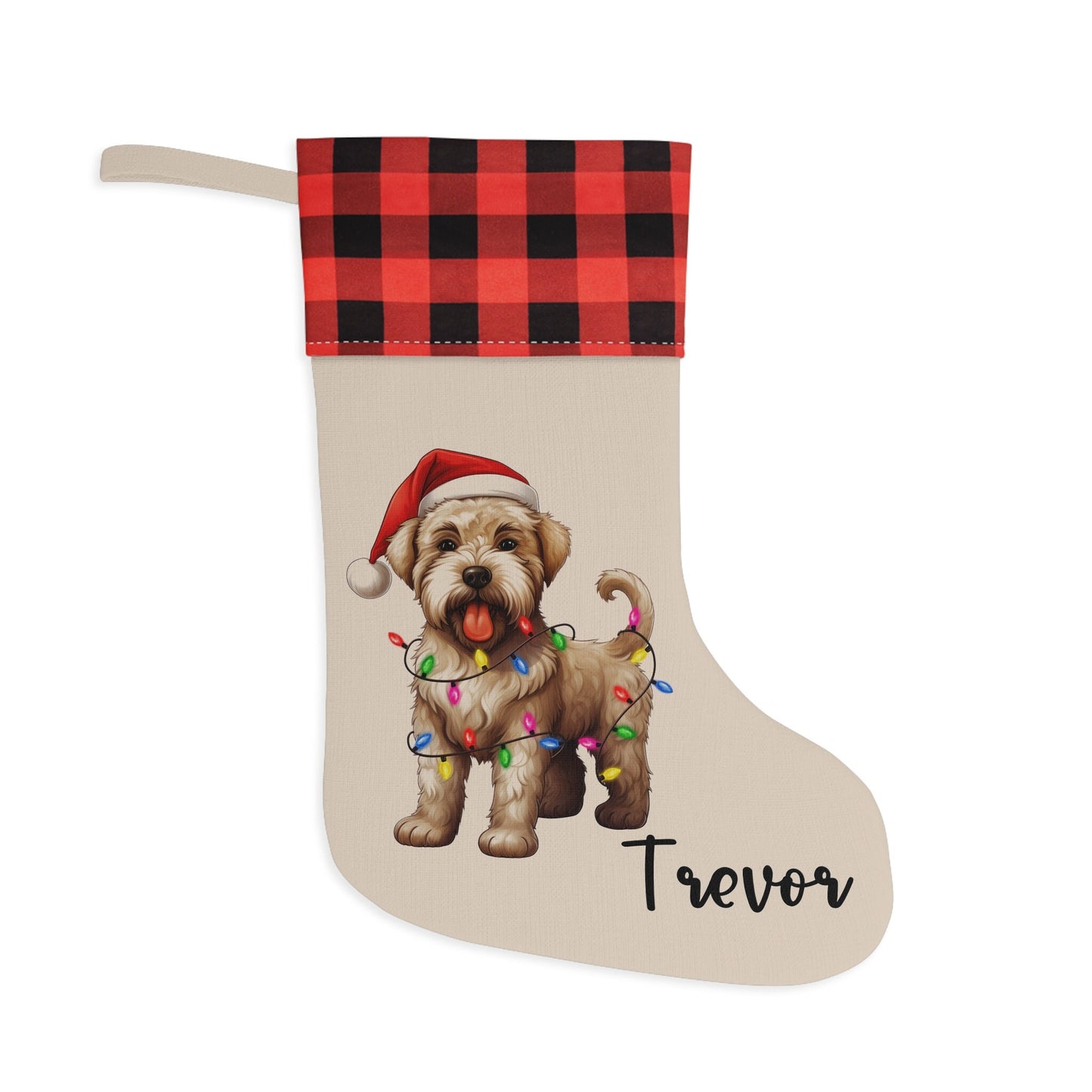 Personalized Soft Coated Wheaten Terrier Dog Christmas Stocking